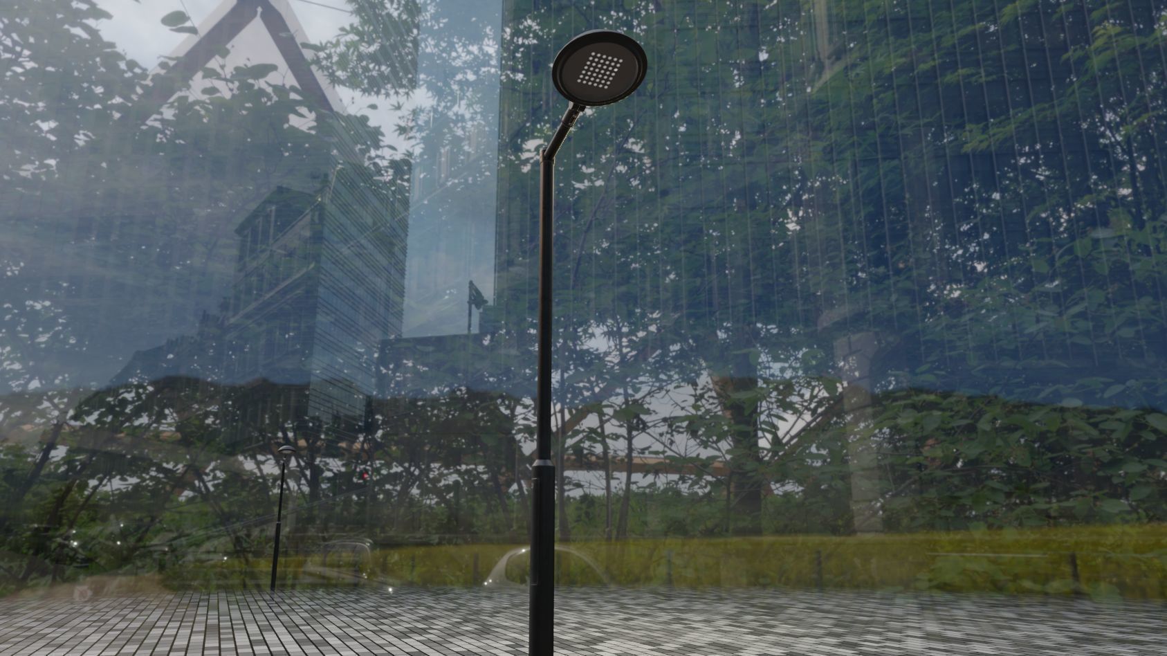 Street Light 15 version 1 3m with pole 3 Low-poly 3D model_71