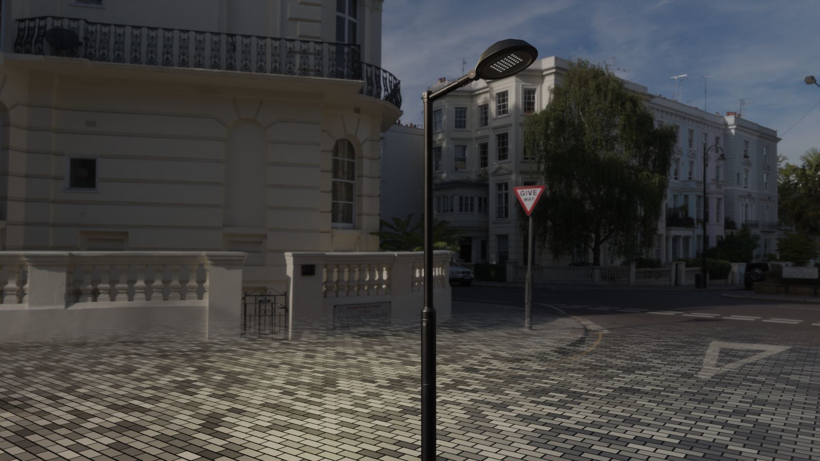Street Light 15 version 1 3m with pole 3 Low-poly 3D model_13