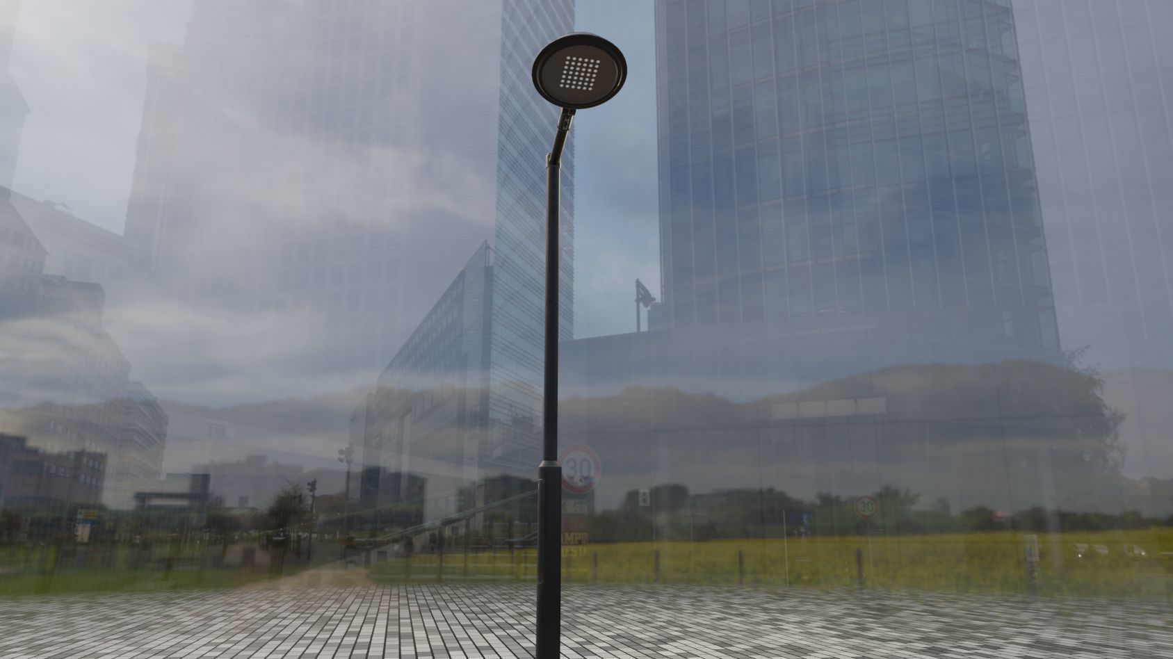 Street Light 15 version 1 3m with pole 3 Low-poly 3D model_72