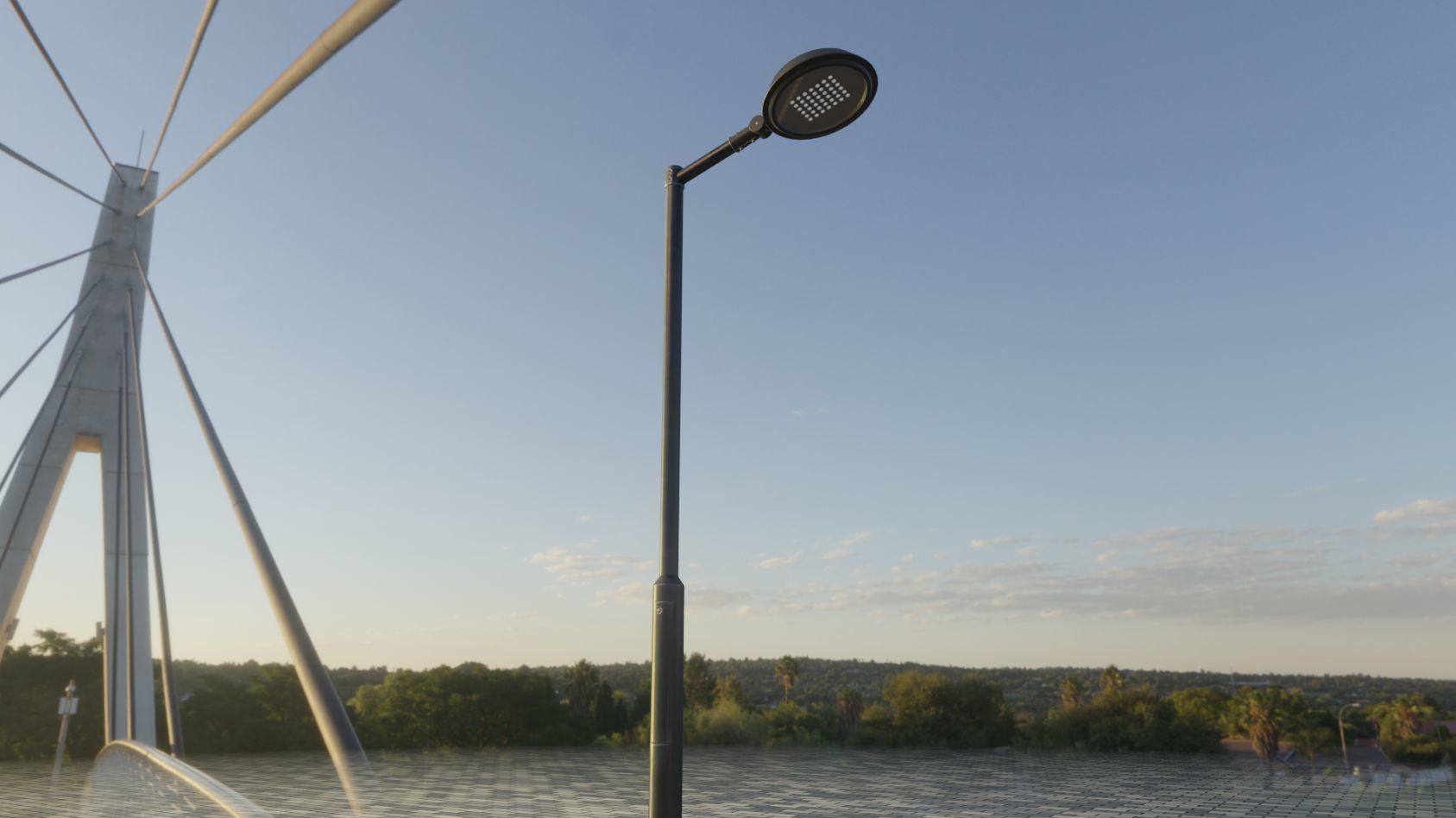 Street Light 15 version 1 3m with pole 3 Low-poly 3D model_68