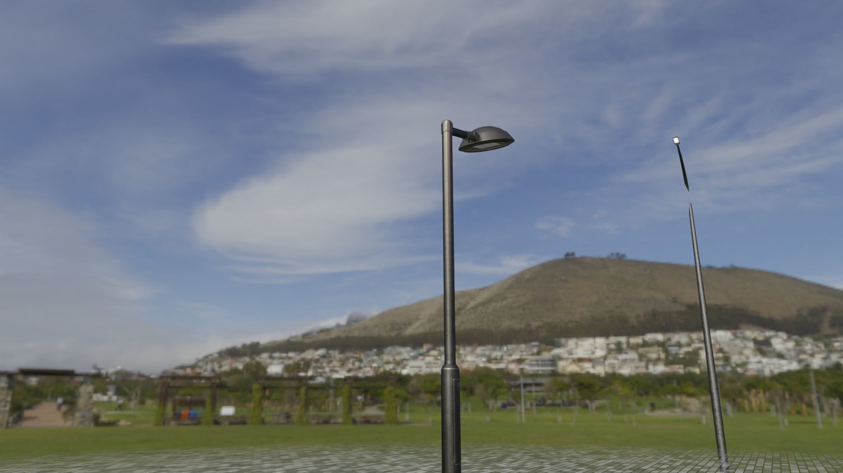 Street Light 15 version 1 3m with pole 3 Low-poly 3D model_92