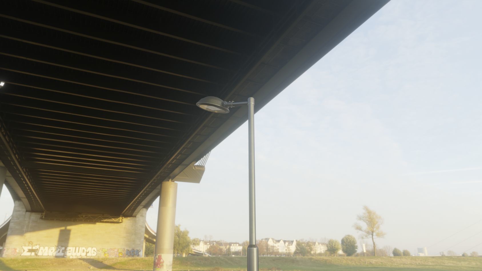 Street Light 15 version 1 3m with pole 3 Low-poly 3D model_85