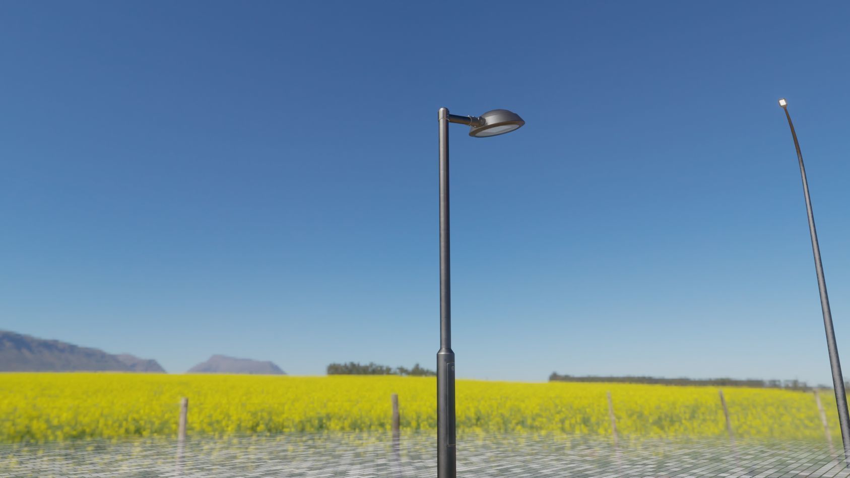 Street Light 15 version 1 3m with pole 3 Low-poly 3D model_93