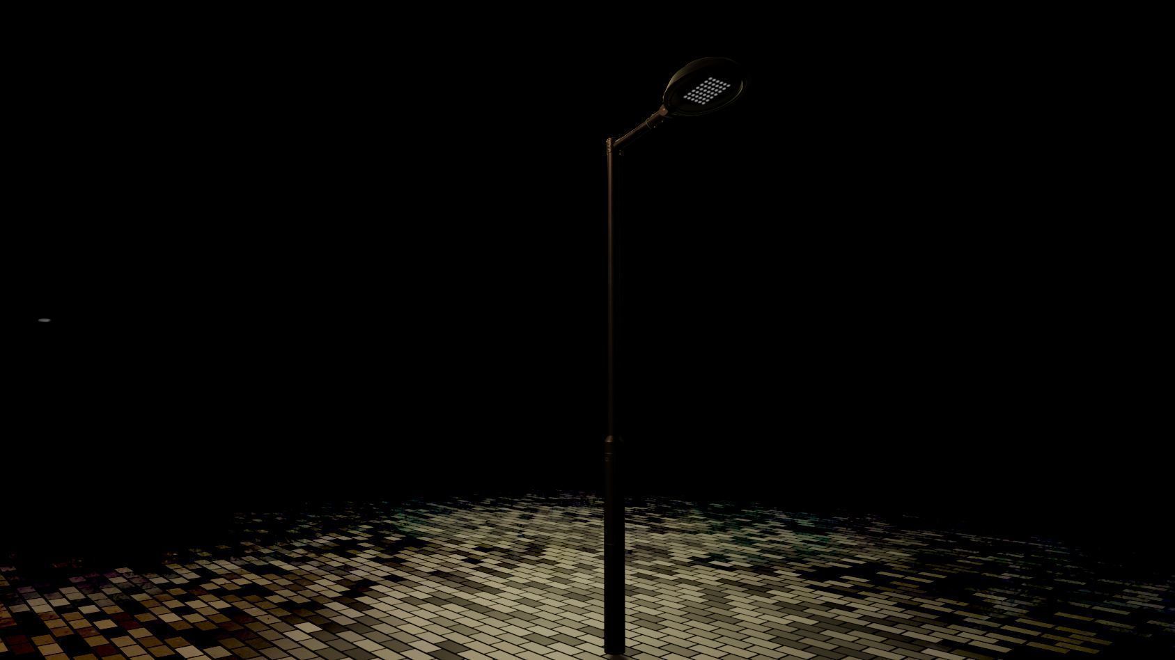 Street Light 15 version 1 3m with pole 3 Low-poly 3D model_38