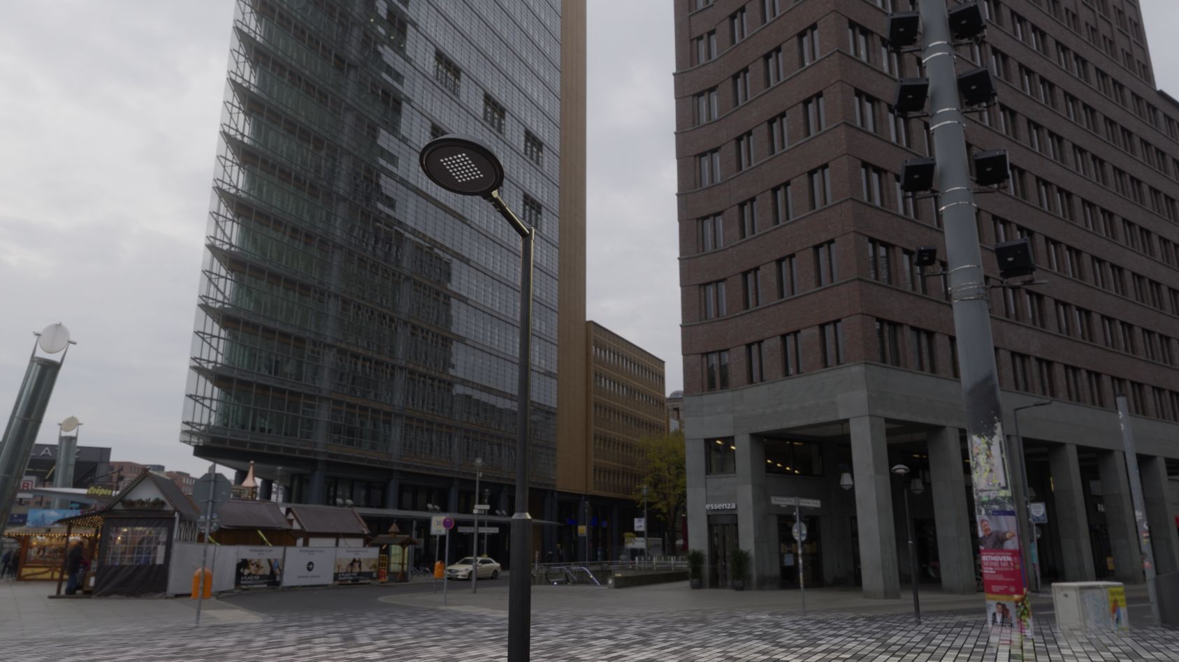 Street Light 15 version 1 3m with pole 3 Low-poly 3D model_100