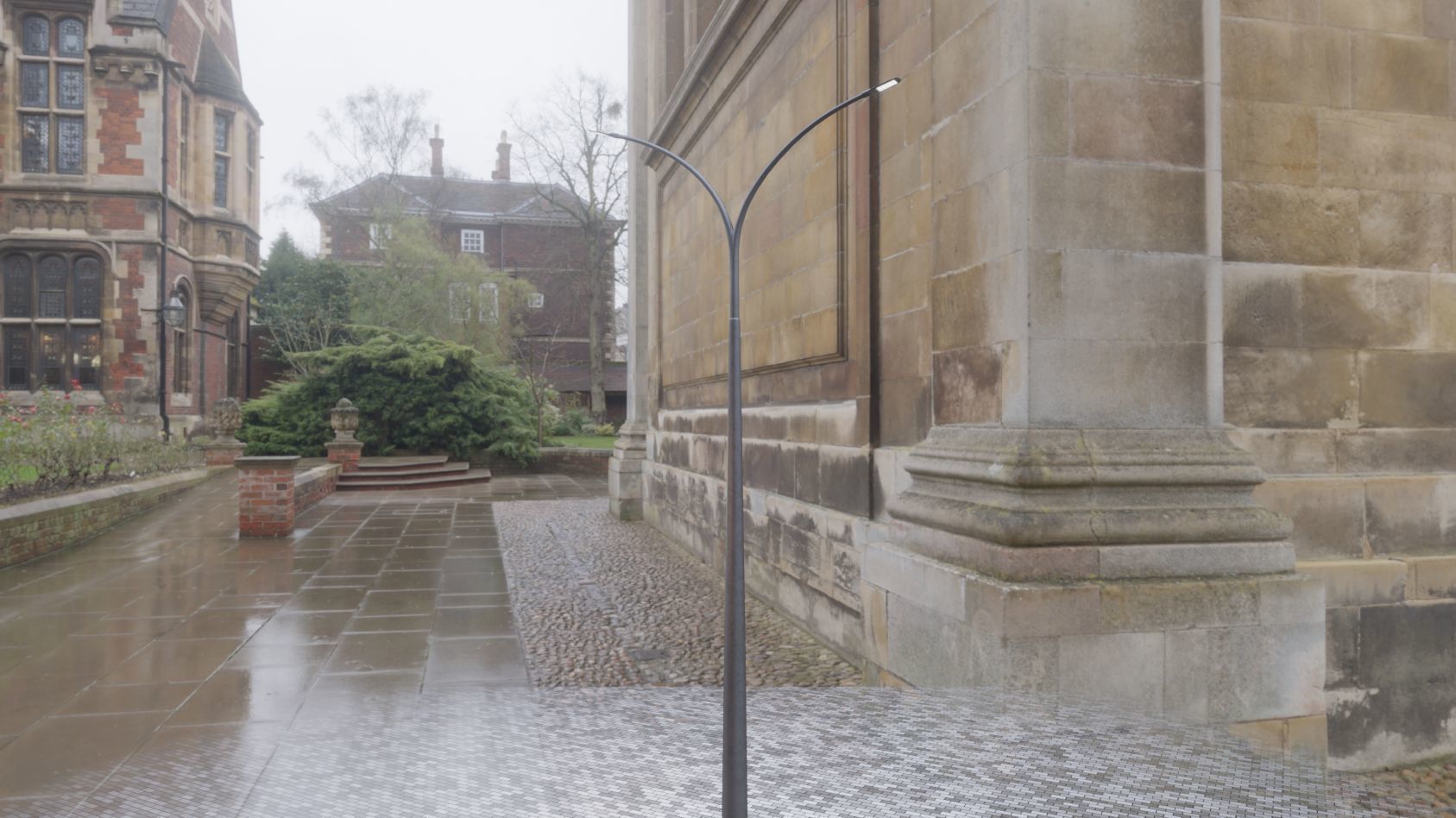 Street Light 12 version 16 10m with pole 4 Low-poly 3D model_89