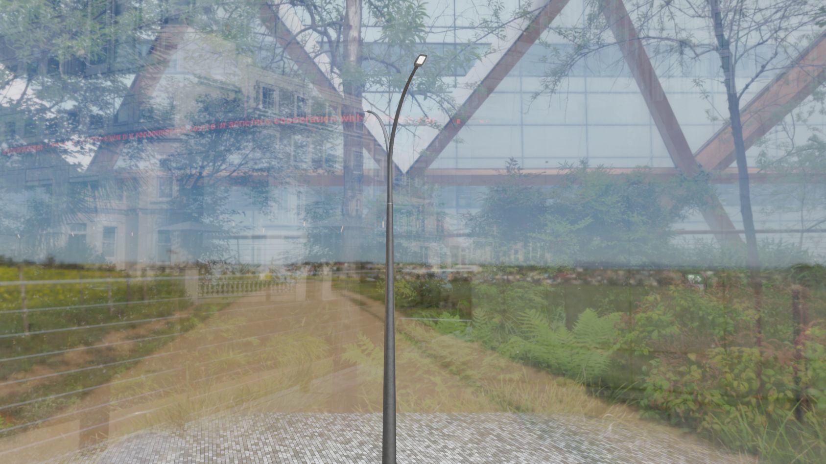 Street Light 12 version 16 10m with pole 4 Low-poly 3D model_93