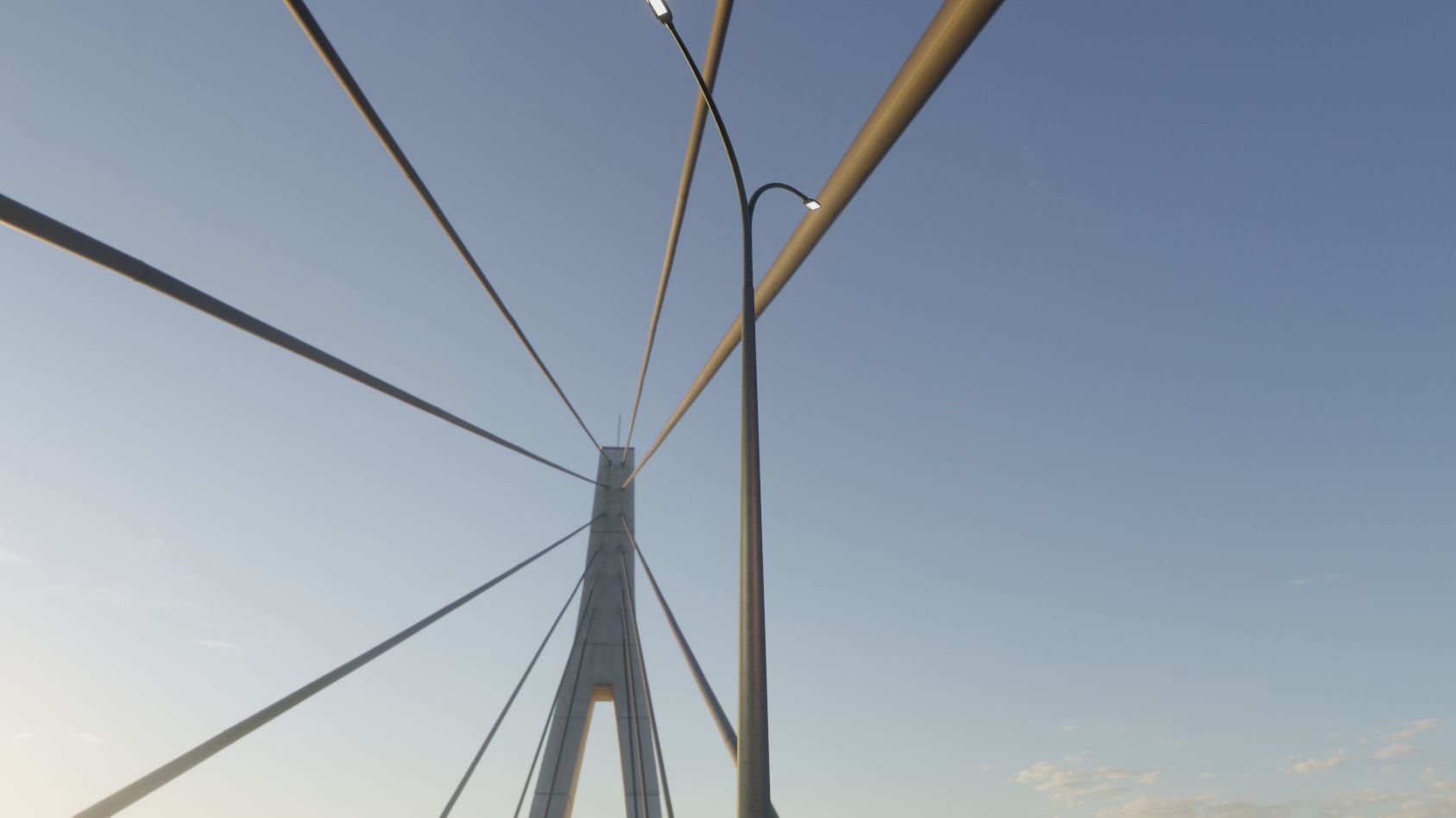 Street Light 12 version 16 10m with pole 4 Low-poly 3D model_15