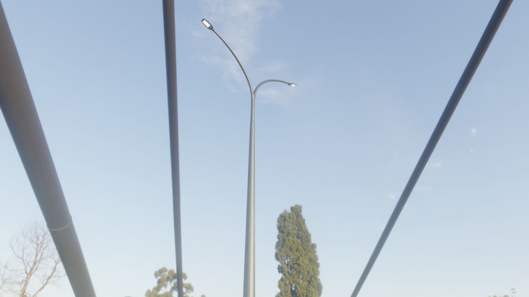 Street Light 12 version 16 10m with pole 4 Low-poly 3D model_3