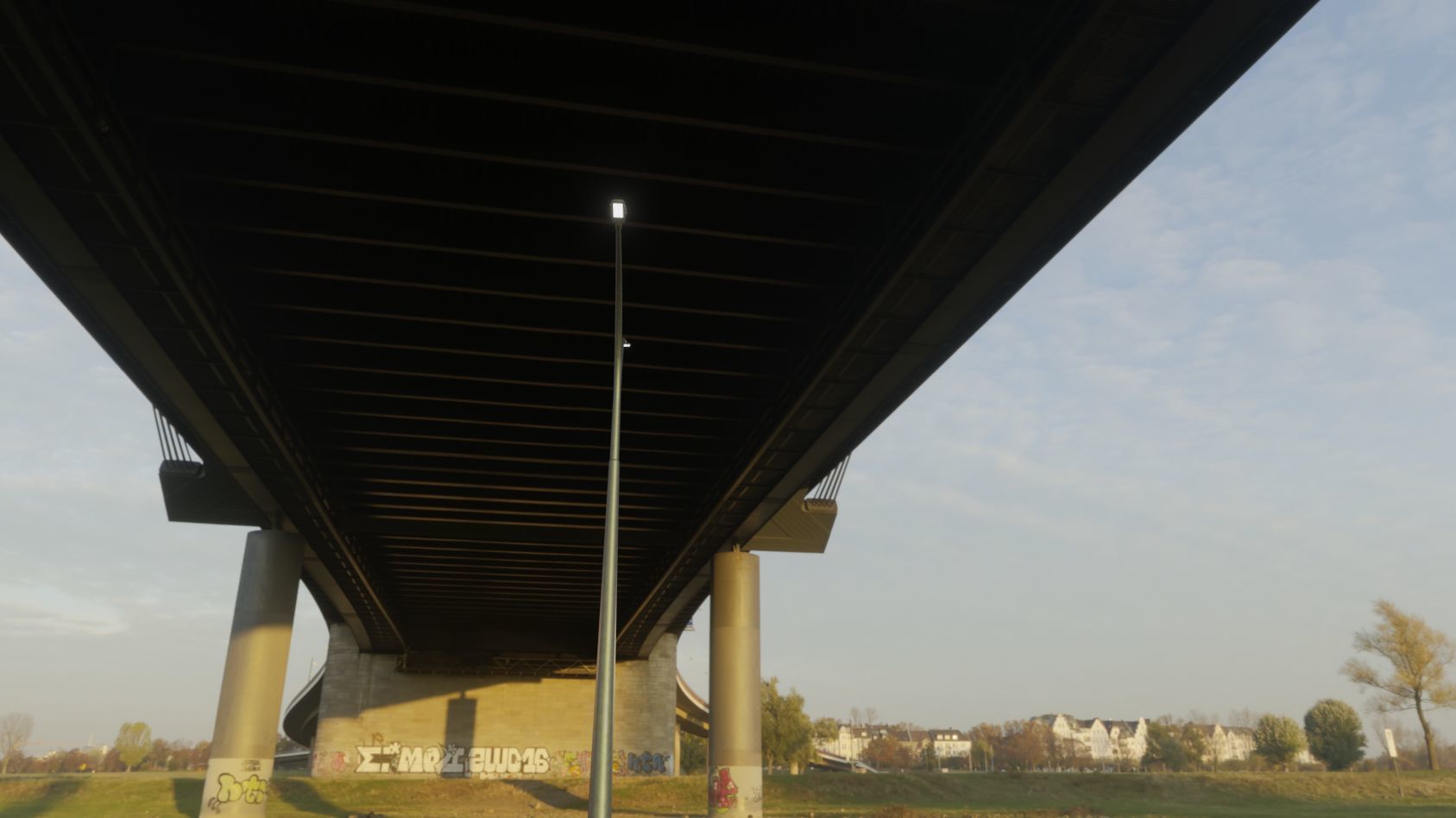 Street Light 12 version 16 10m with pole 4 Low-poly 3D model_62