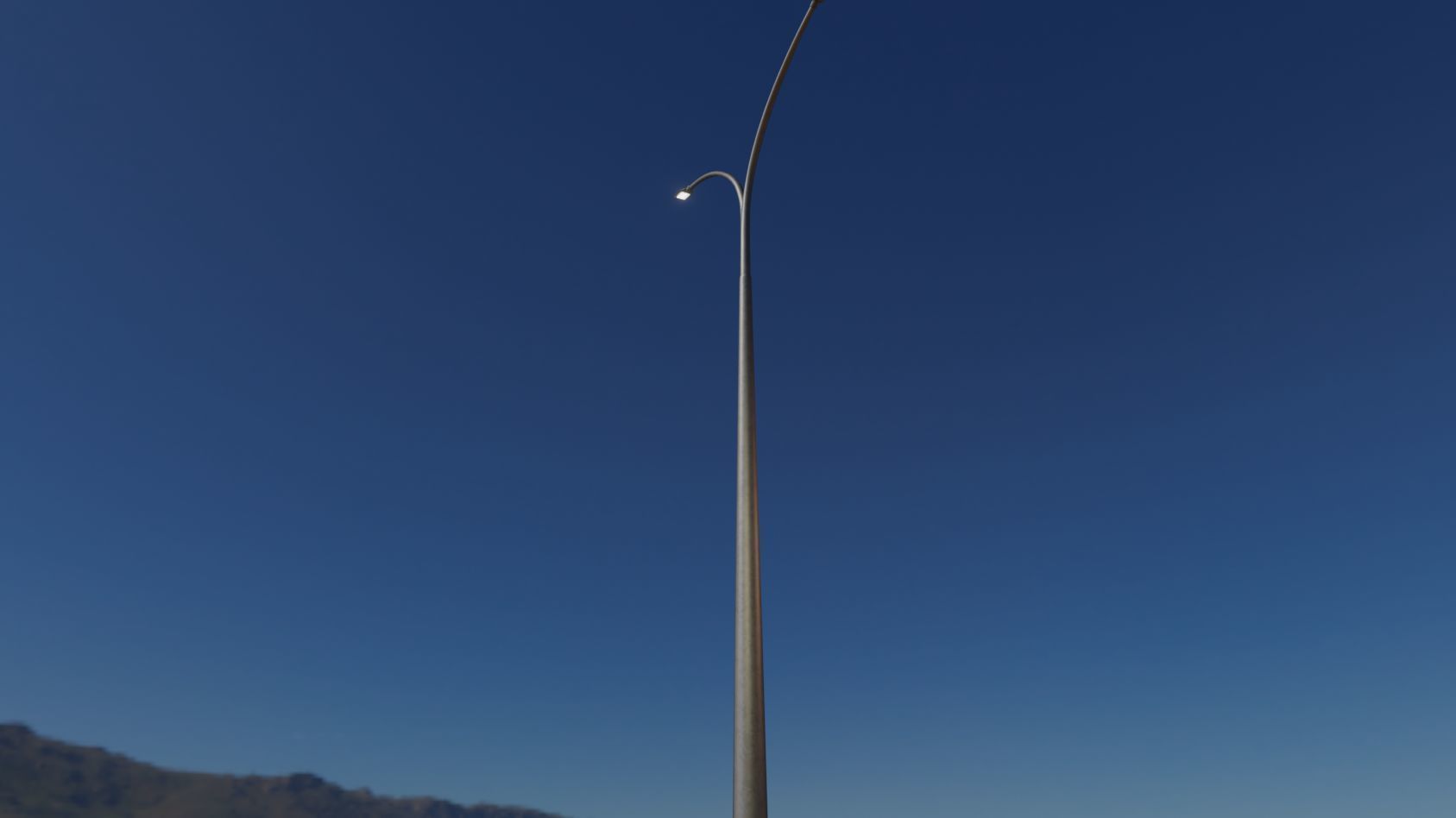 Street Light 12 version 16 10m with pole 4 Low-poly 3D model_10