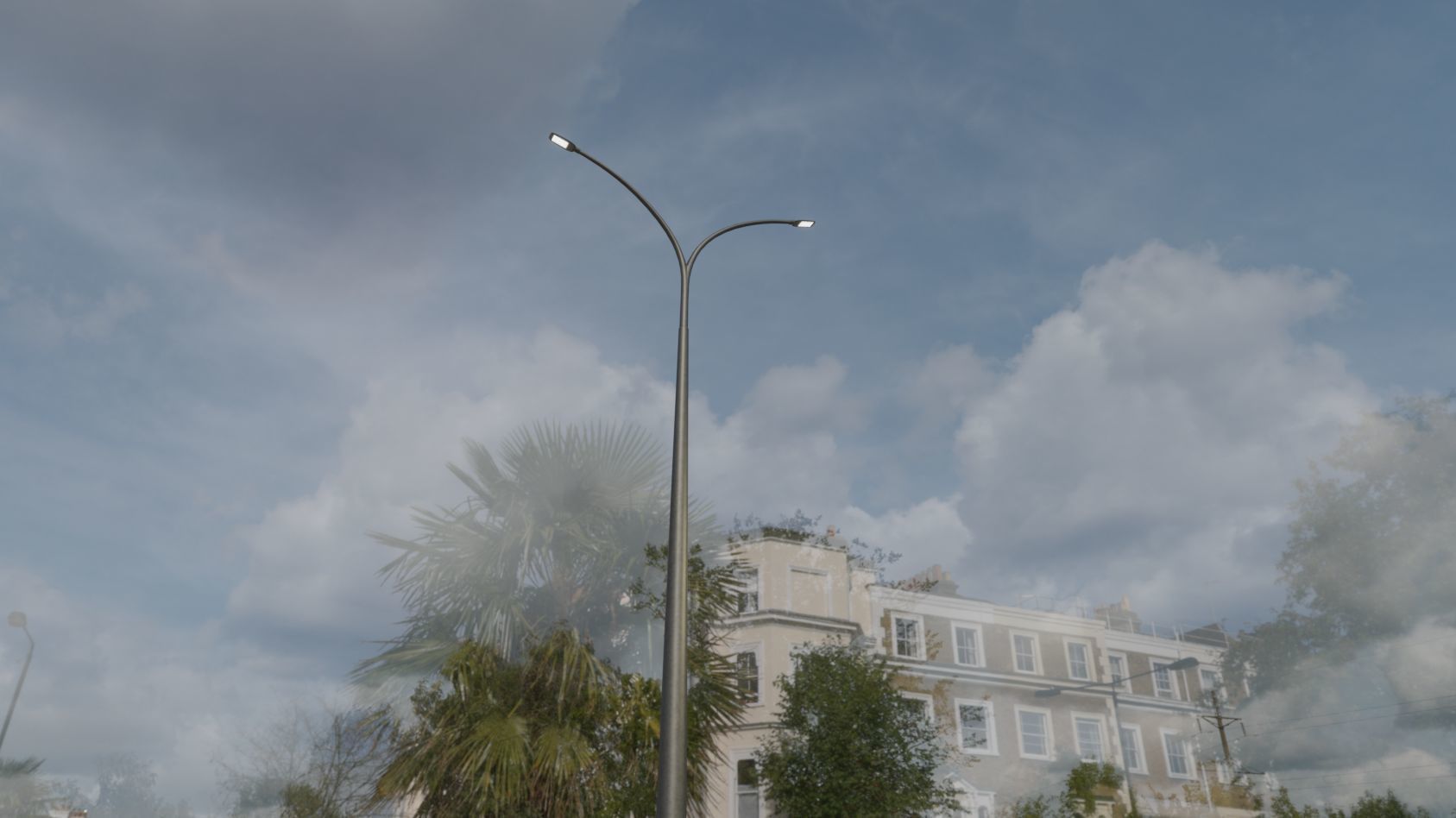 Street Light 12 version 16 10m with pole 4 Low-poly 3D model_35