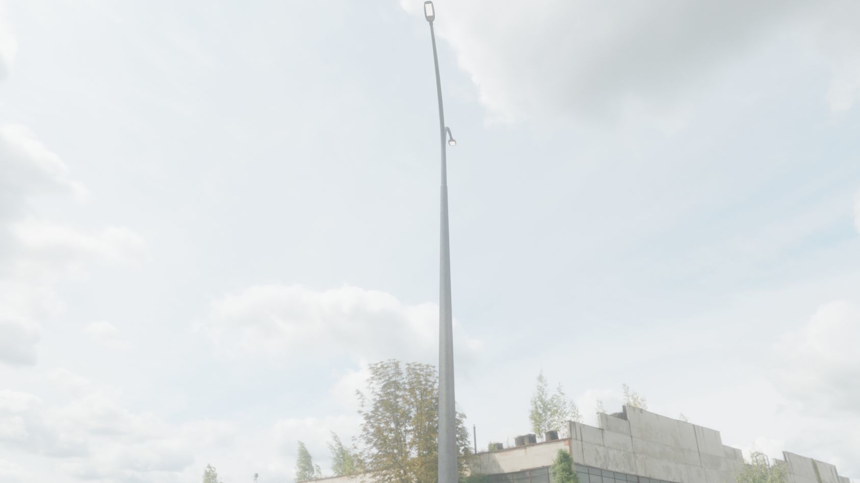 Street Light 12 version 16 10m with pole 4 Low-poly 3D model_13