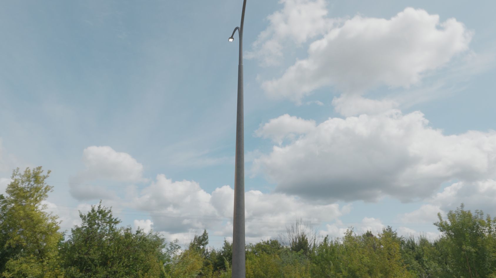 Street Light 12 version 16 10m with pole 4 Low-poly 3D model_28