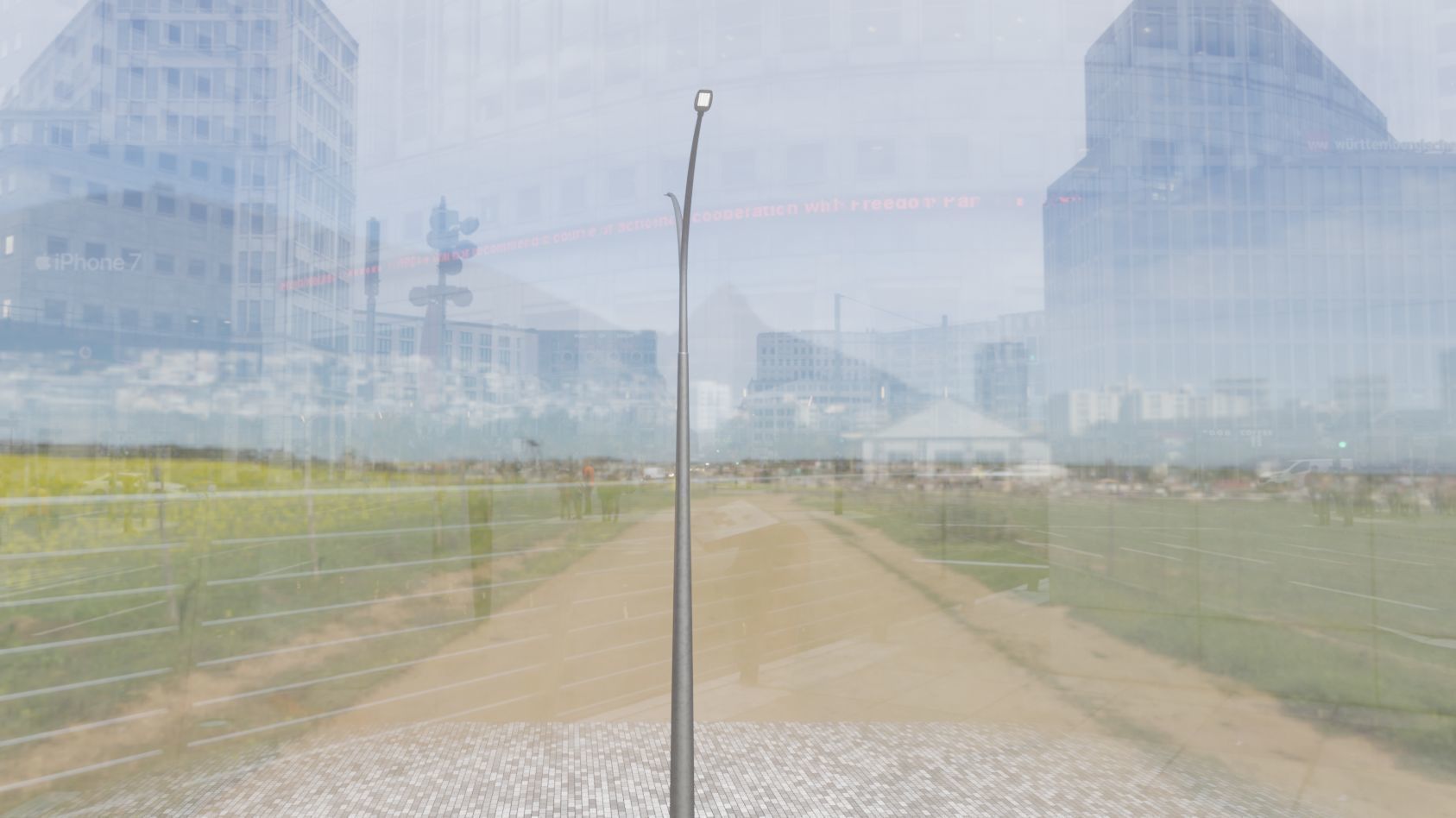 Street Light 12 version 16 10m with pole 4 Low-poly 3D model_94