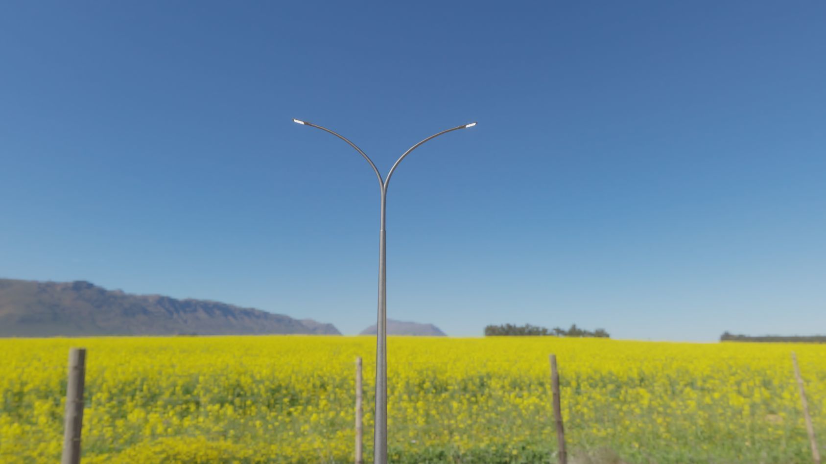 Street Light 12 version 16 10m with pole 4 Low-poly 3D model_70