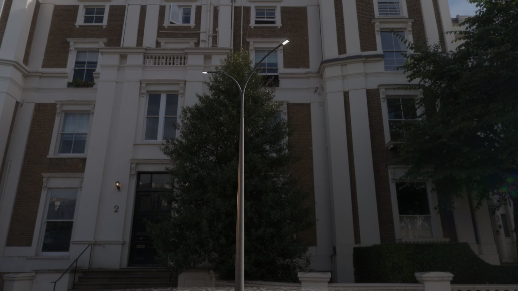 Street Light 12 version 16 10m with pole 4 Low-poly 3D model_57