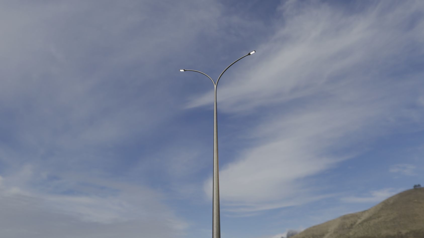 Street Light 12 version 16 10m with pole 4 Low-poly 3D model_39