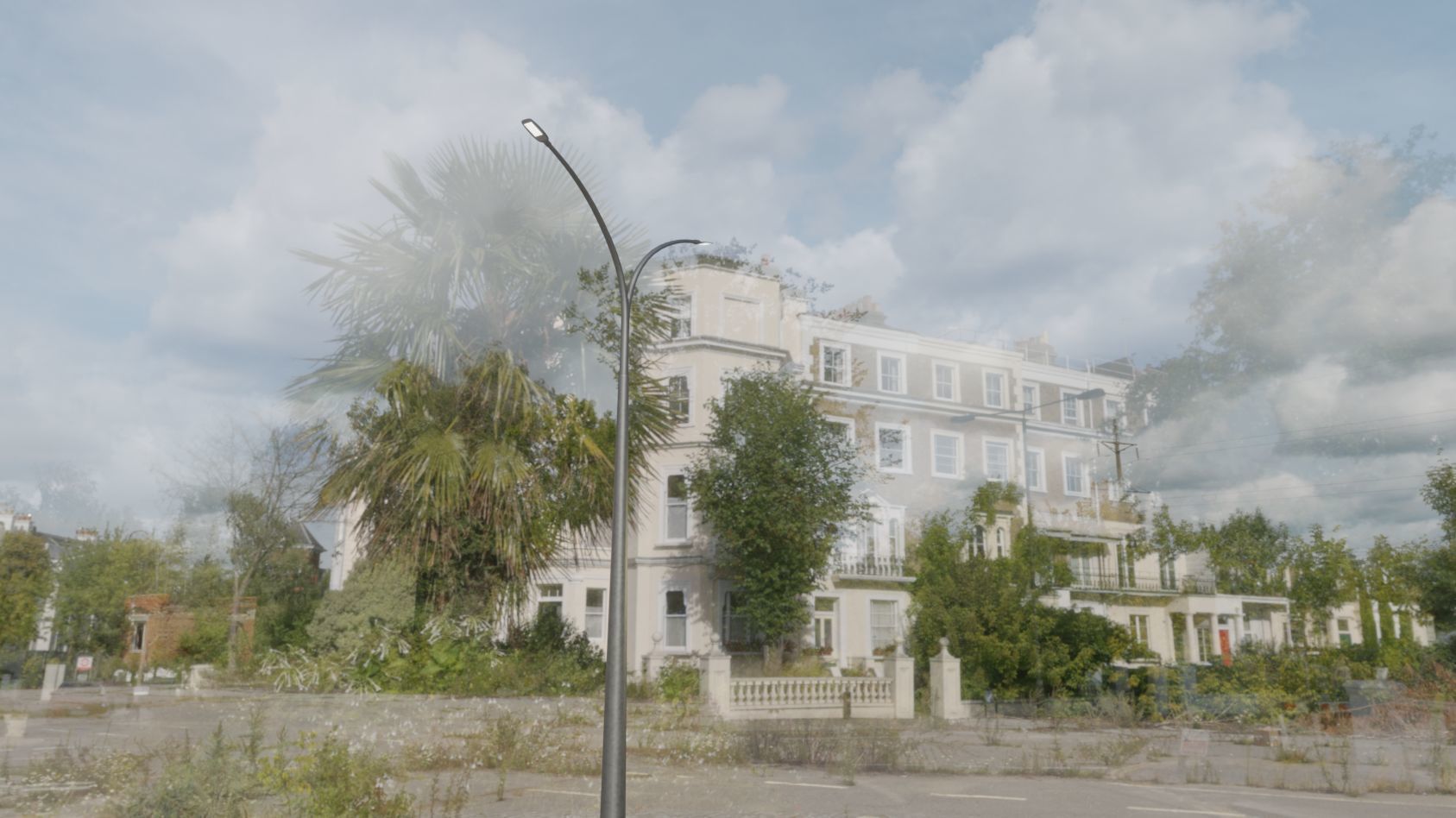 Street Light 12 version 16 10m with pole 4 Low-poly 3D model_65