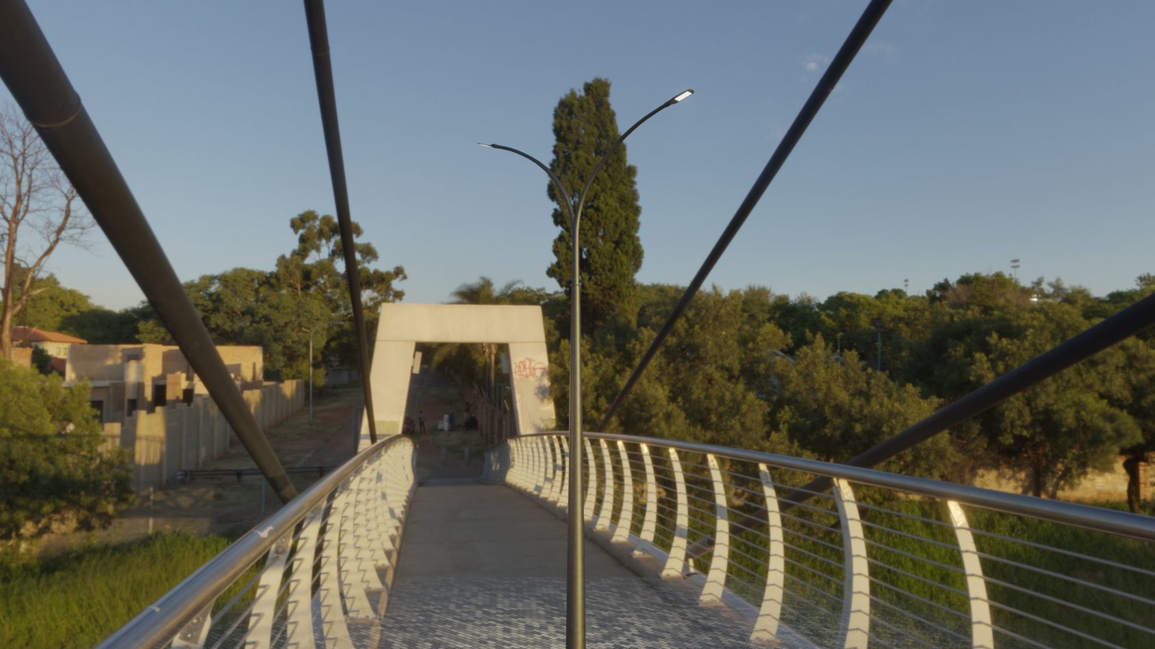 Street Light 12 version 16 10m with pole 4 Low-poly 3D model_90