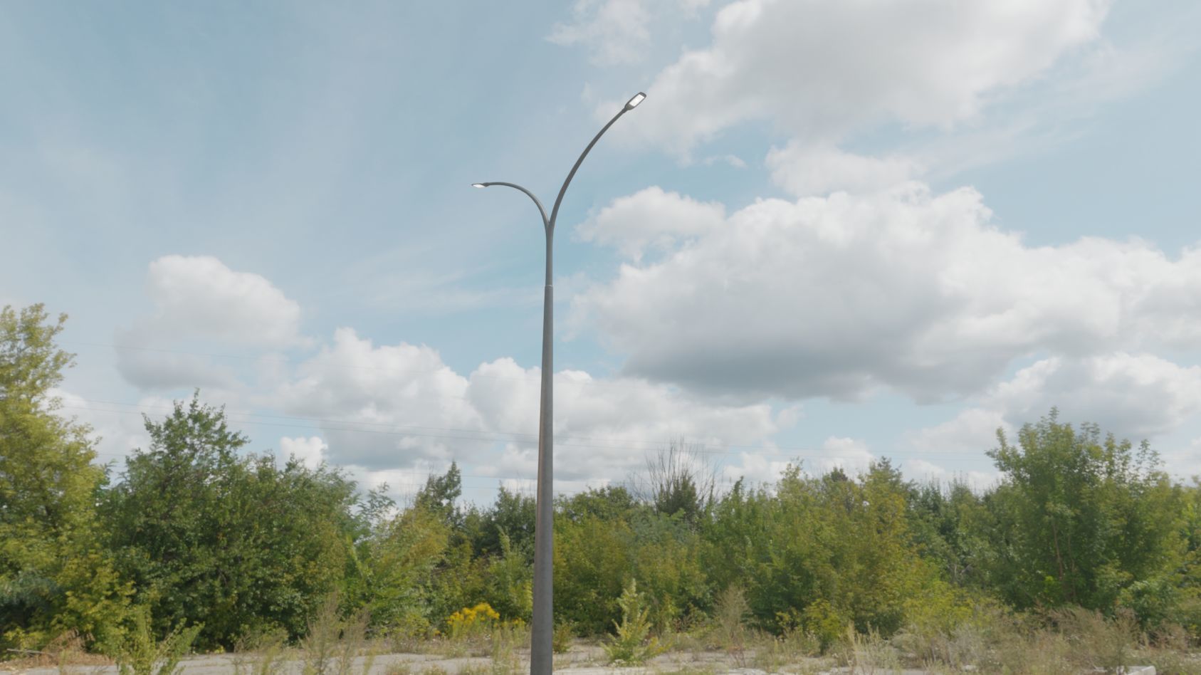 Street Light 12 version 16 10m with pole 4 Low-poly 3D model_58