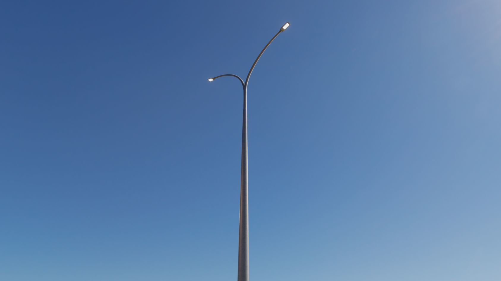 Street Light 12 version 16 10m with pole 4 Low-poly 3D model_25