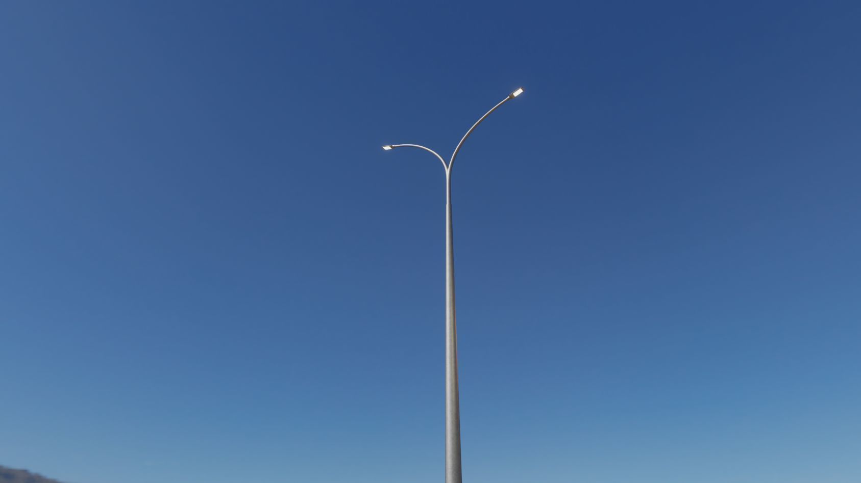 Street Light 12 version 16 10m with pole 4 Low-poly 3D model_40