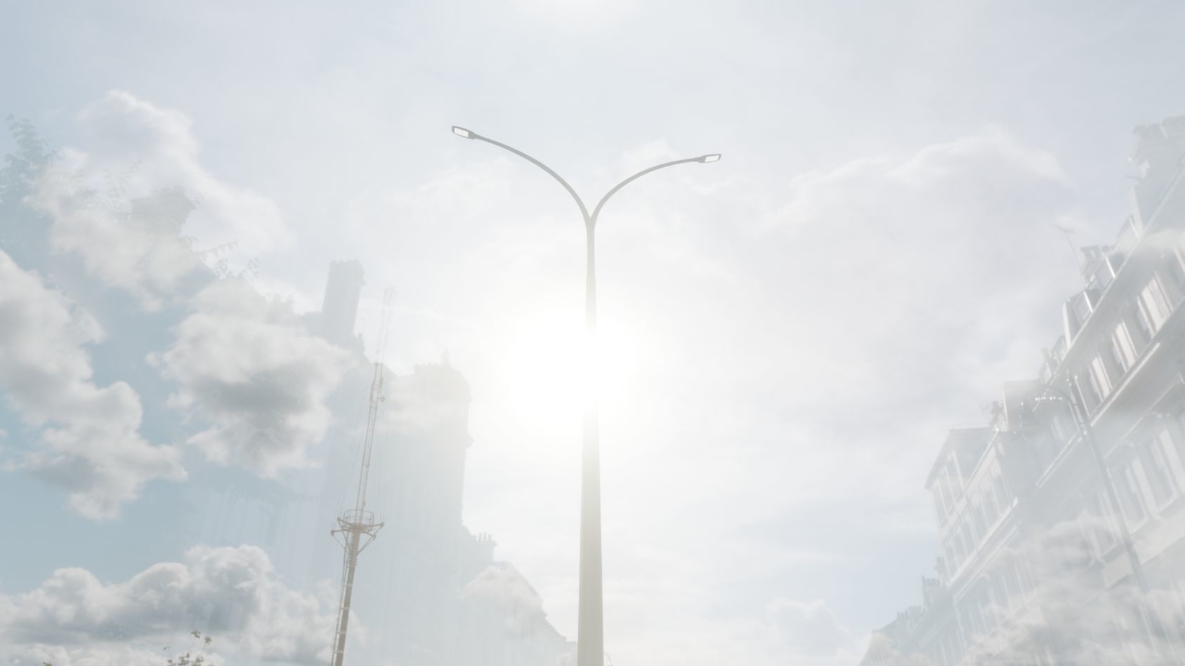 Street Light 12 version 16 10m with pole 4 Low-poly 3D model_20