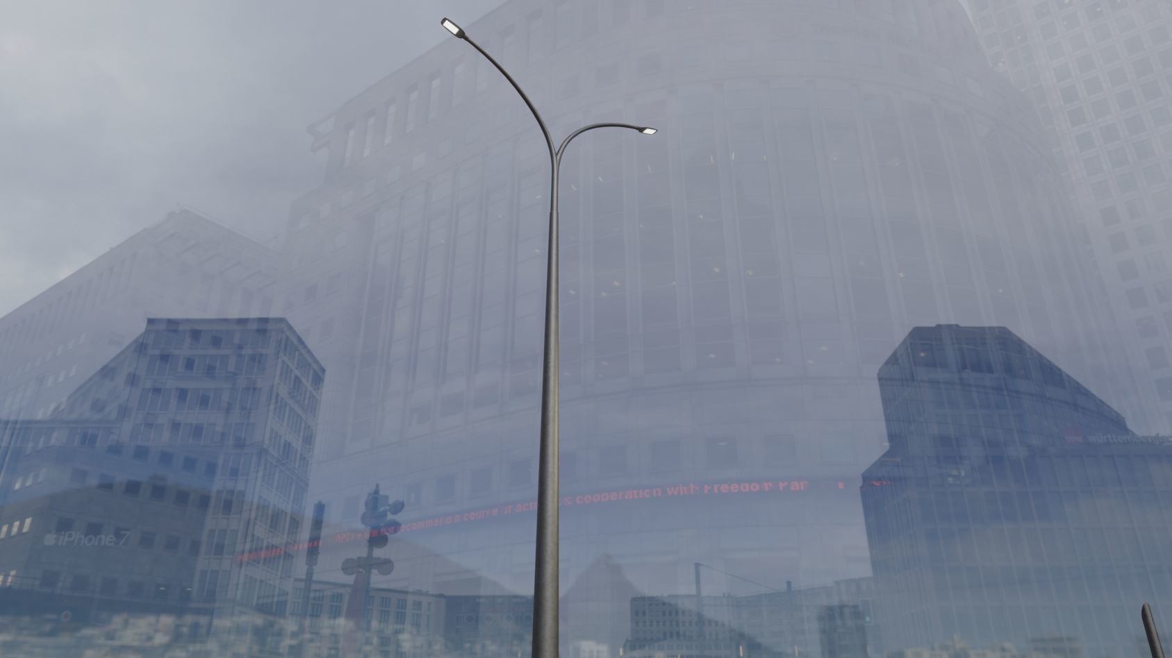 Street Light 12 version 16 10m with pole 4 Low-poly 3D model_34