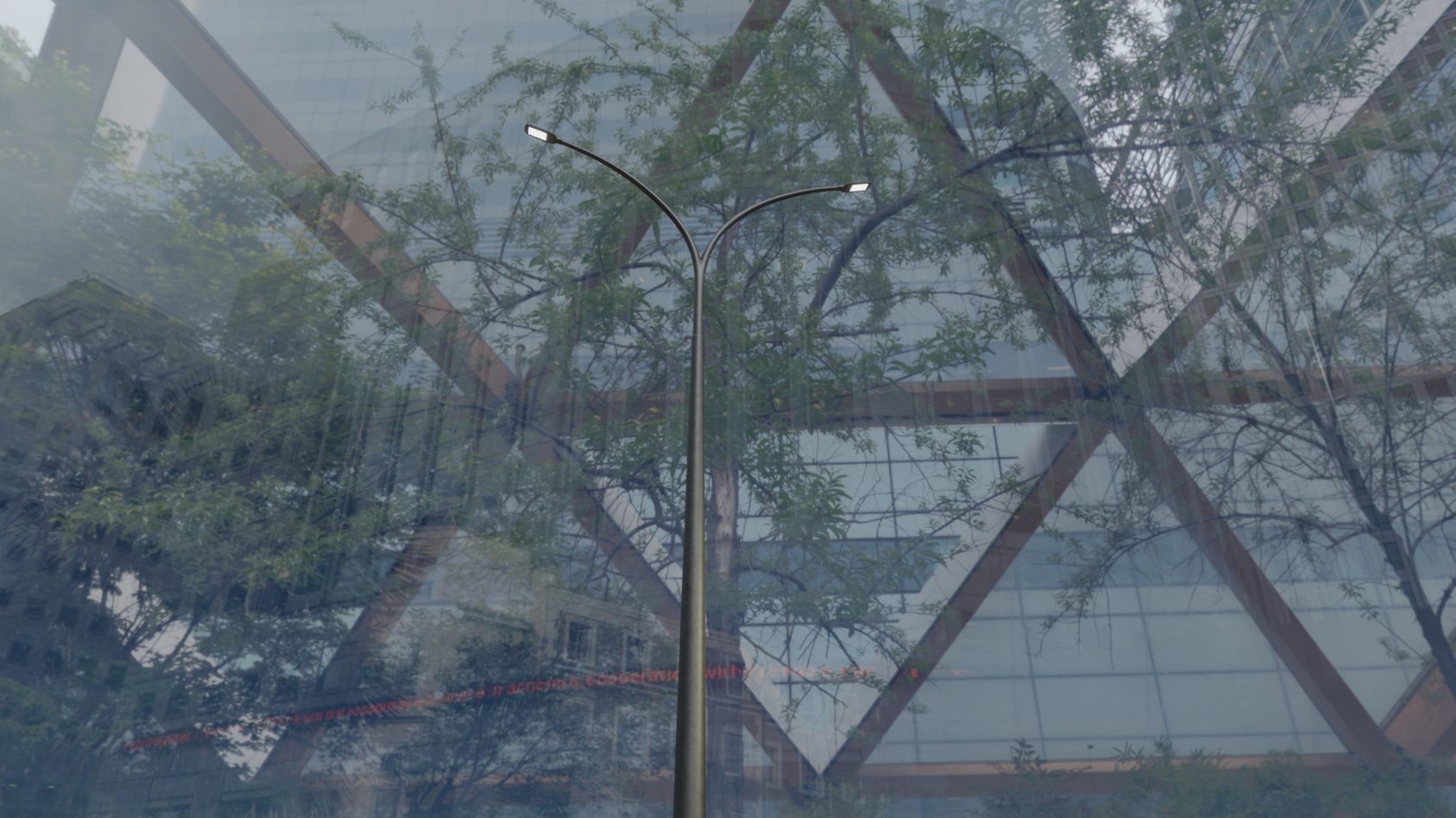 Street Light 12 version 16 10m with pole 4 Low-poly 3D model_5