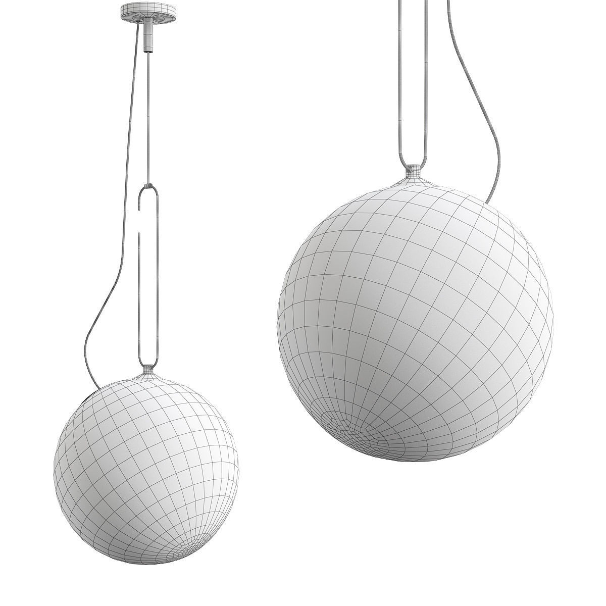 SIRIL glass globe pendant light Low-poly 3D model_1