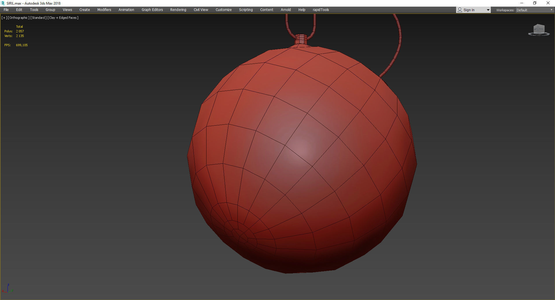 SIRIL glass globe pendant light Low-poly 3D model_4