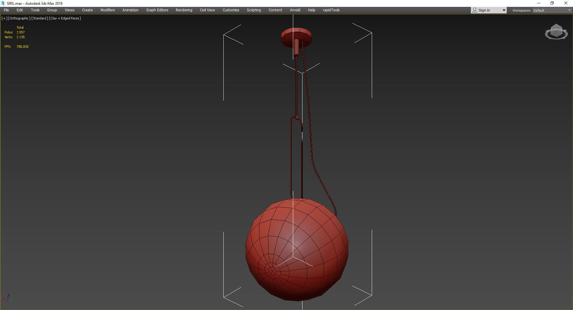 SIRIL glass globe pendant light Low-poly 3D model_3