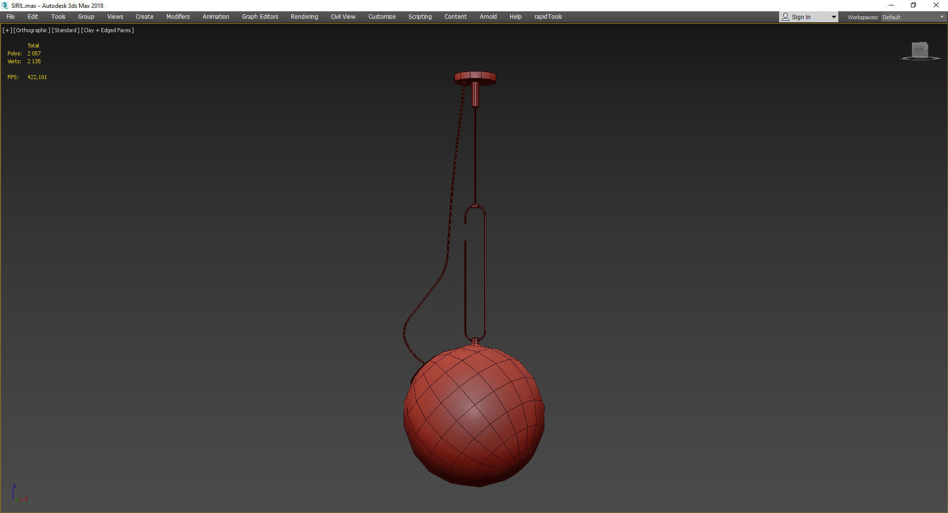 SIRIL glass globe pendant light Low-poly 3D model_2