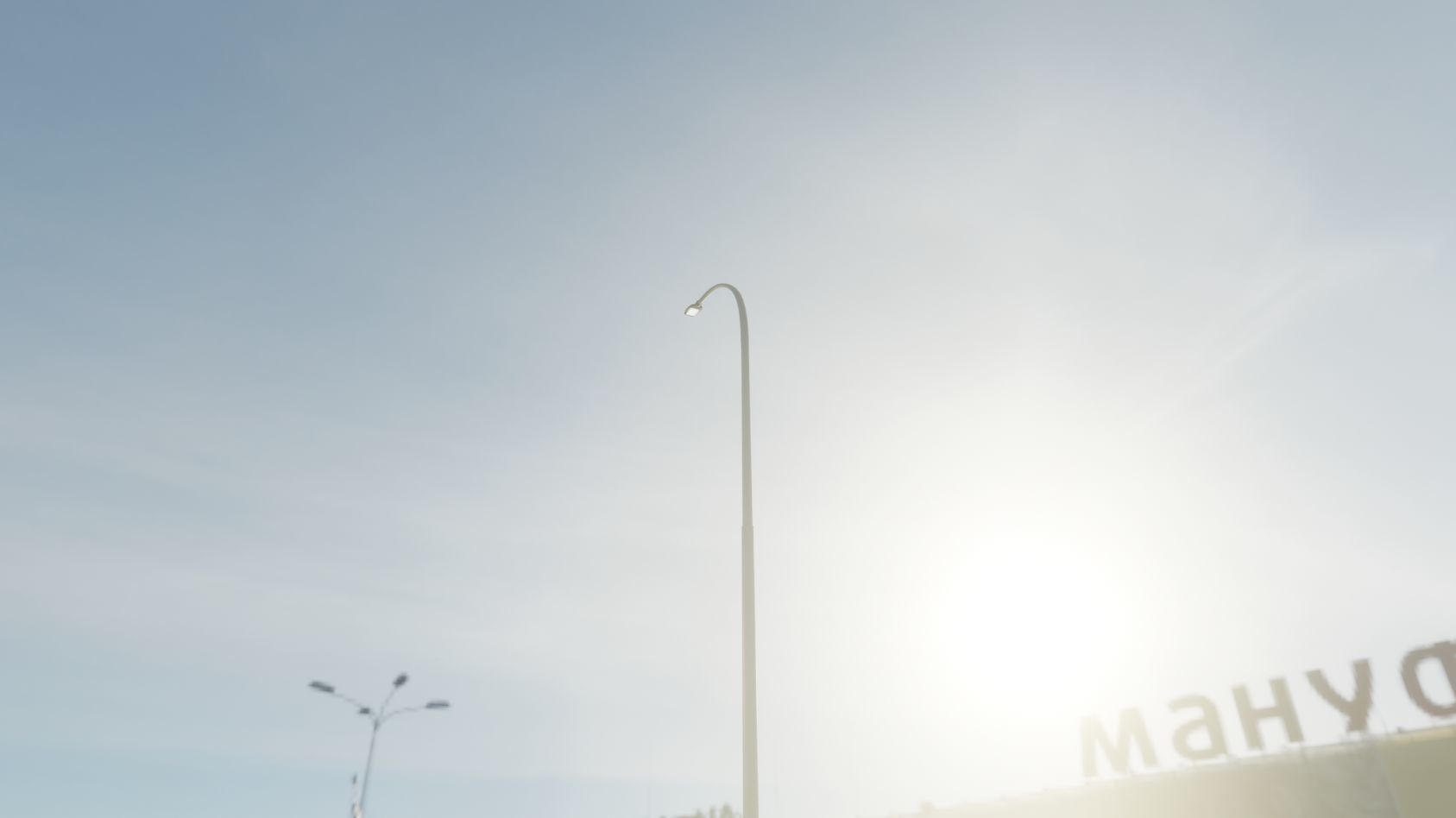 Street Light 12 version 15 10m with pole 1 Low-poly 3D model_61