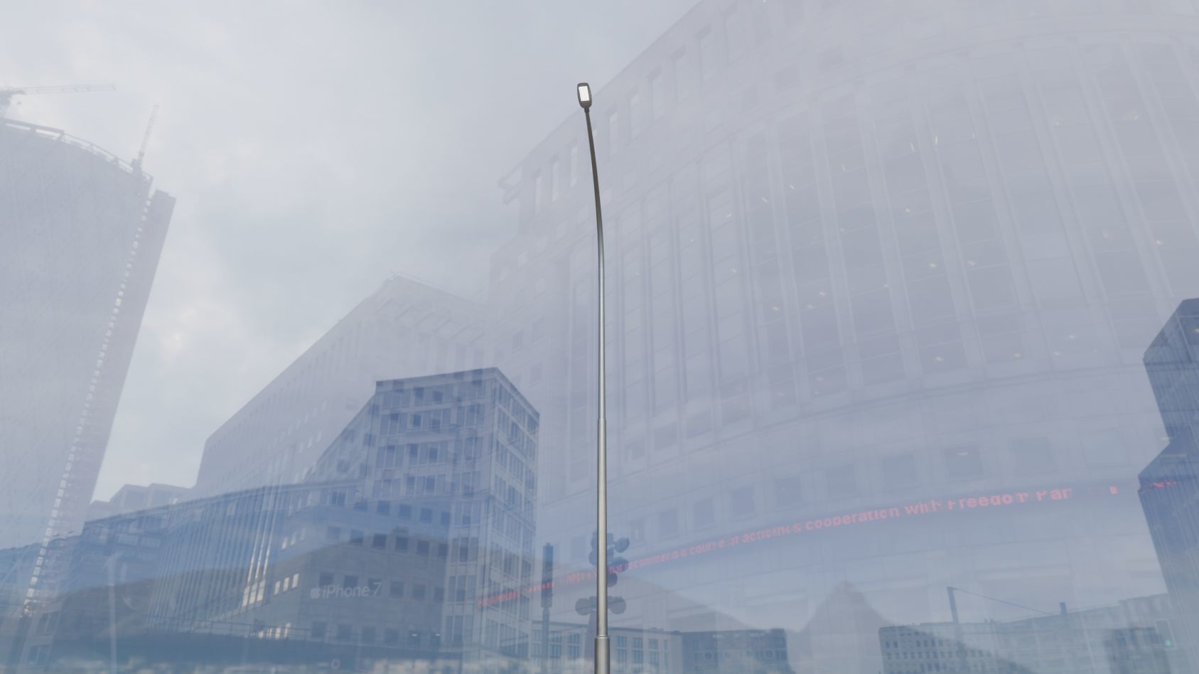 Street Light 12 version 15 10m with pole 1 Low-poly 3D model_15