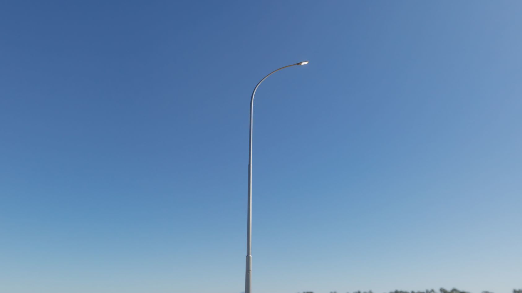 Street Light 12 version 15 10m with pole 1 Low-poly 3D model_7
