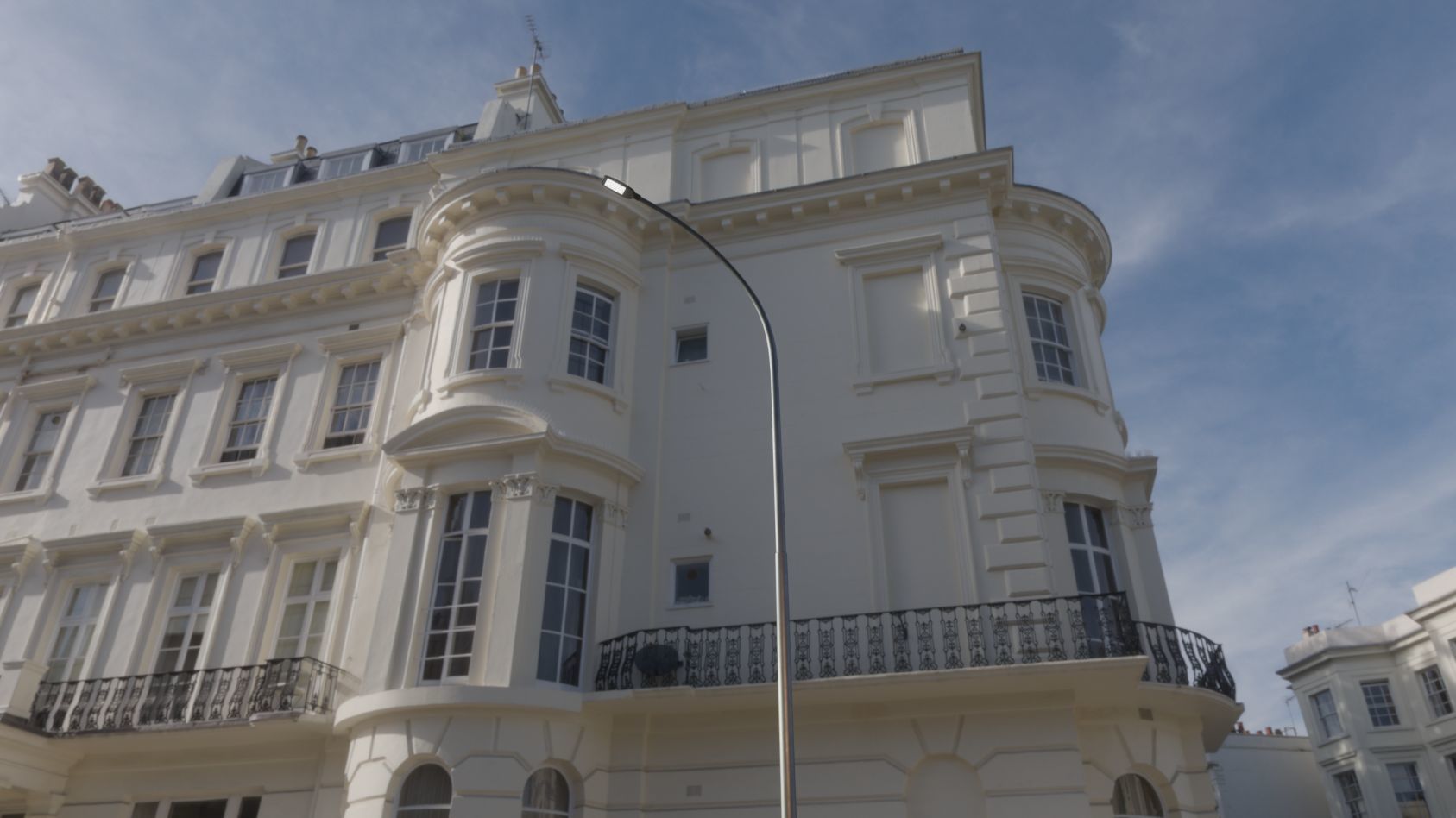 Street Light 12 version 15 10m with pole 1 Low-poly 3D model_52