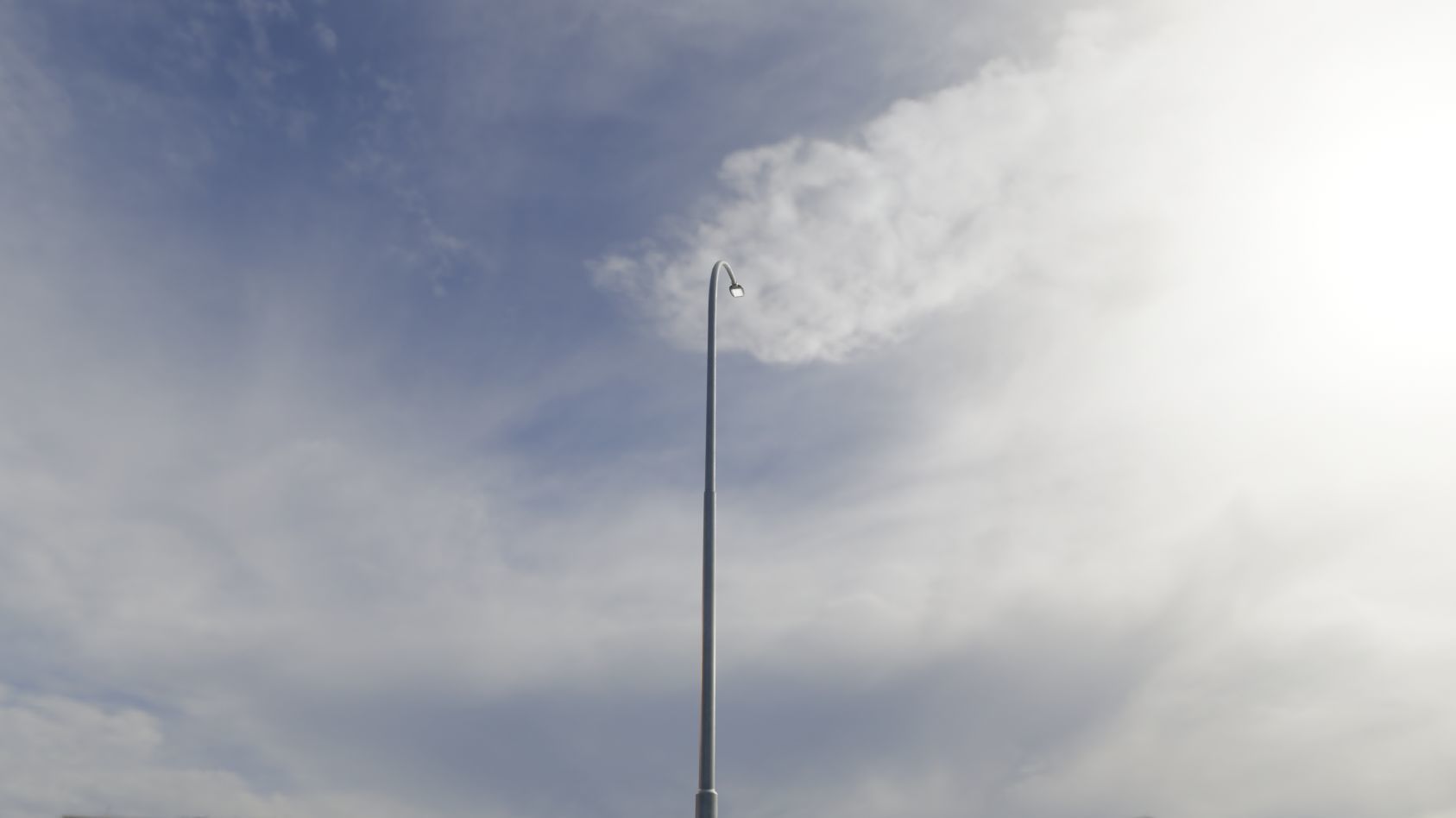 Street Light 12 version 15 10m with pole 1 Low-poly 3D model_64