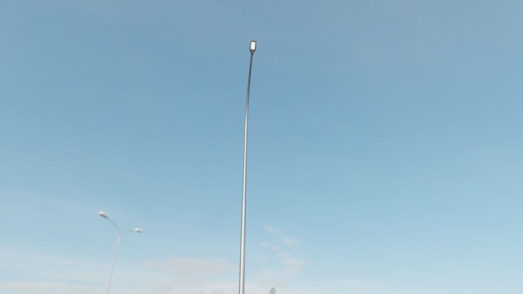 Street Light 12 version 15 10m with pole 1 Low-poly 3D model_46