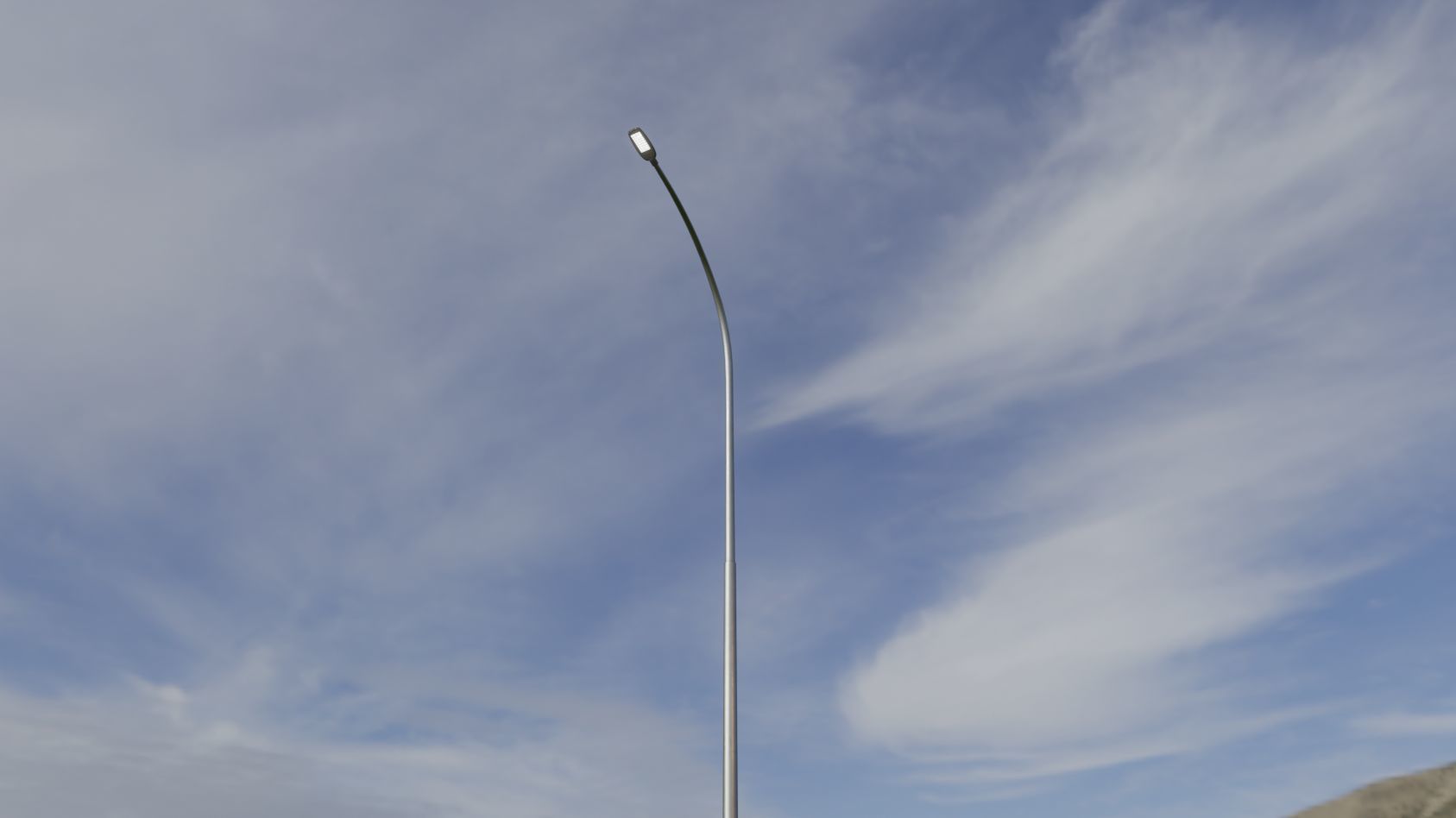 Street Light 12 version 15 10m with pole 1 Low-poly 3D model_49