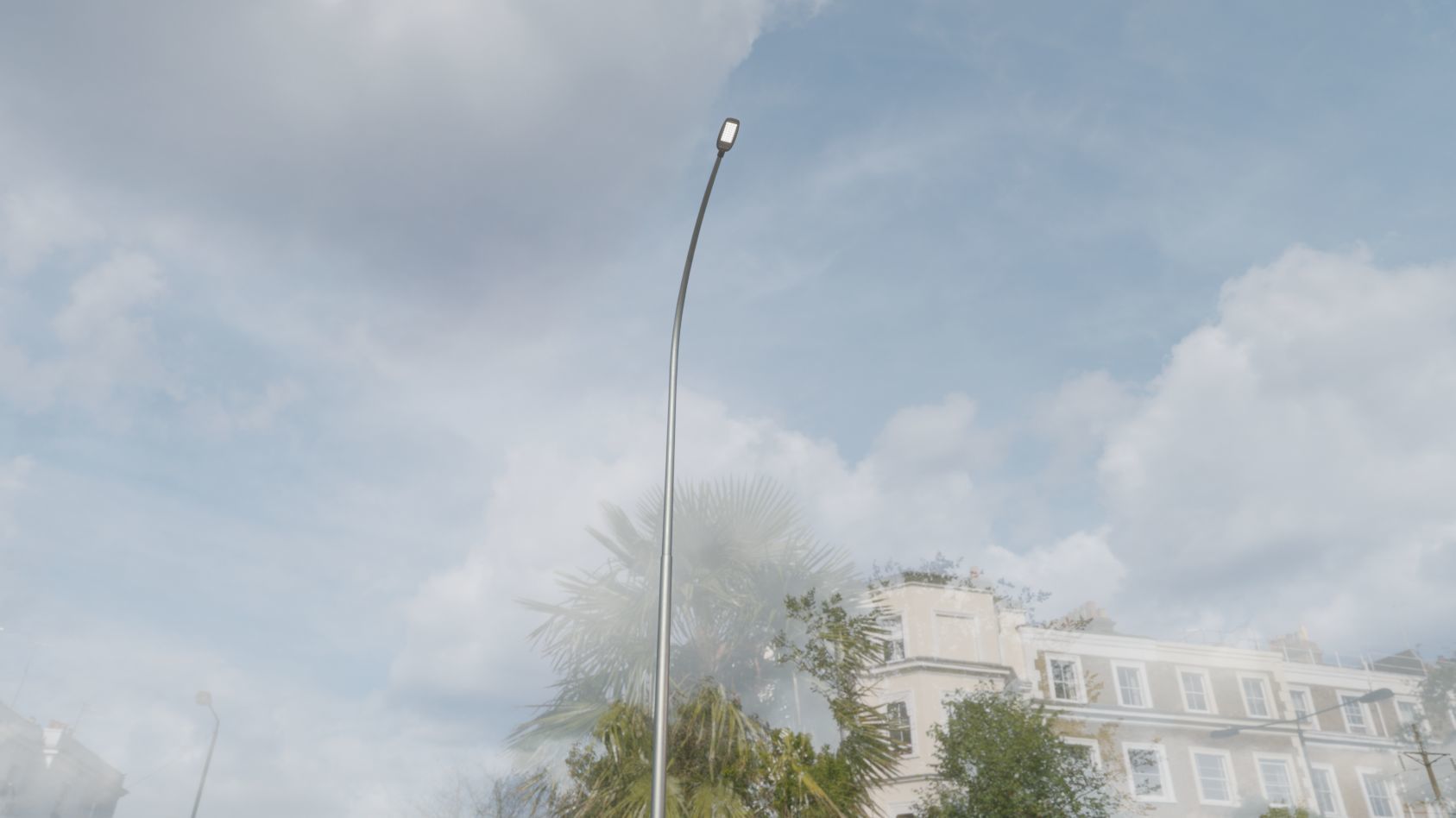 Street Light 12 version 15 10m with pole 1 Low-poly 3D model_45