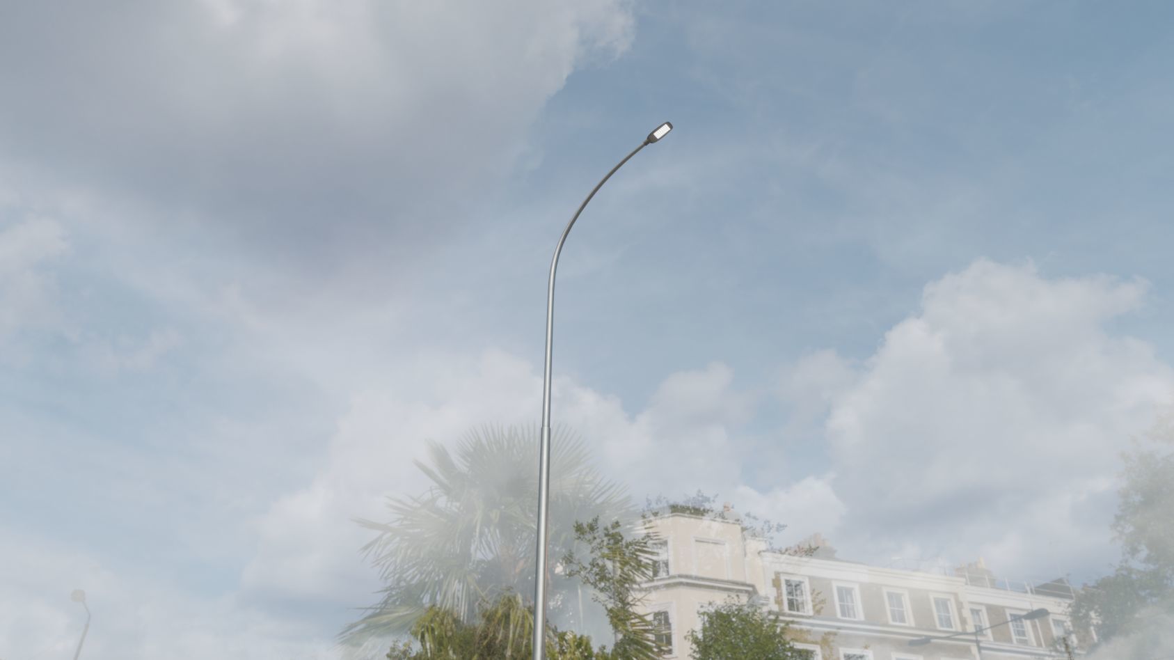 Street Light 12 version 15 10m with pole 1 Low-poly 3D model_75