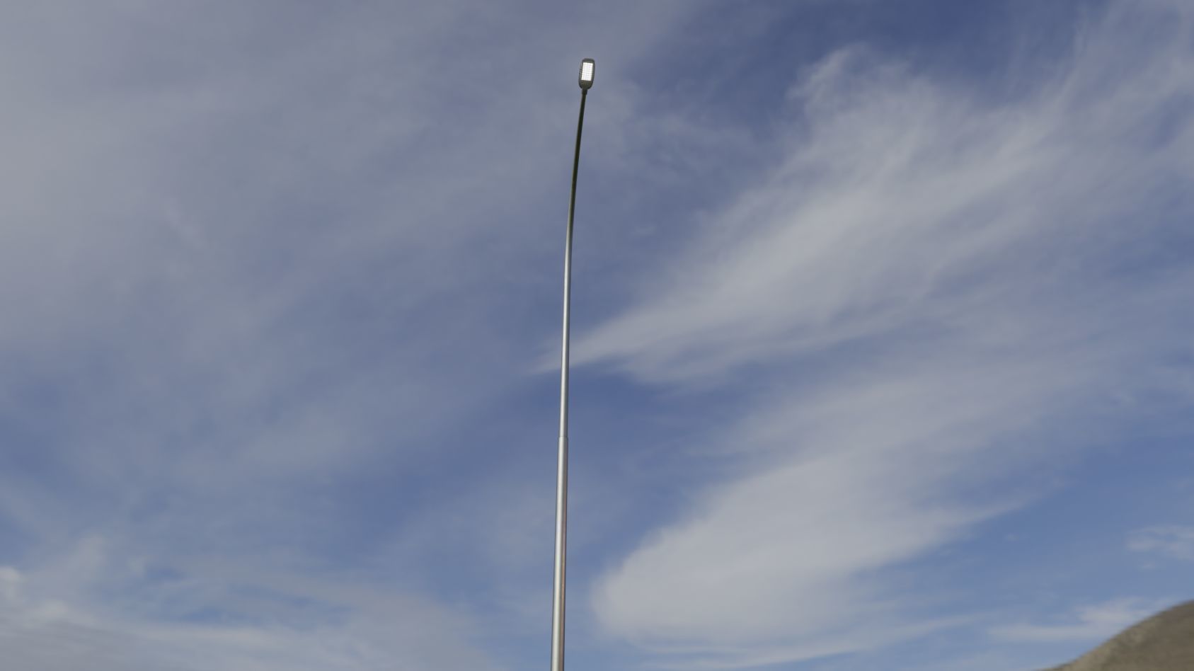 Street Light 12 version 15 10m with pole 1 Low-poly 3D model_79