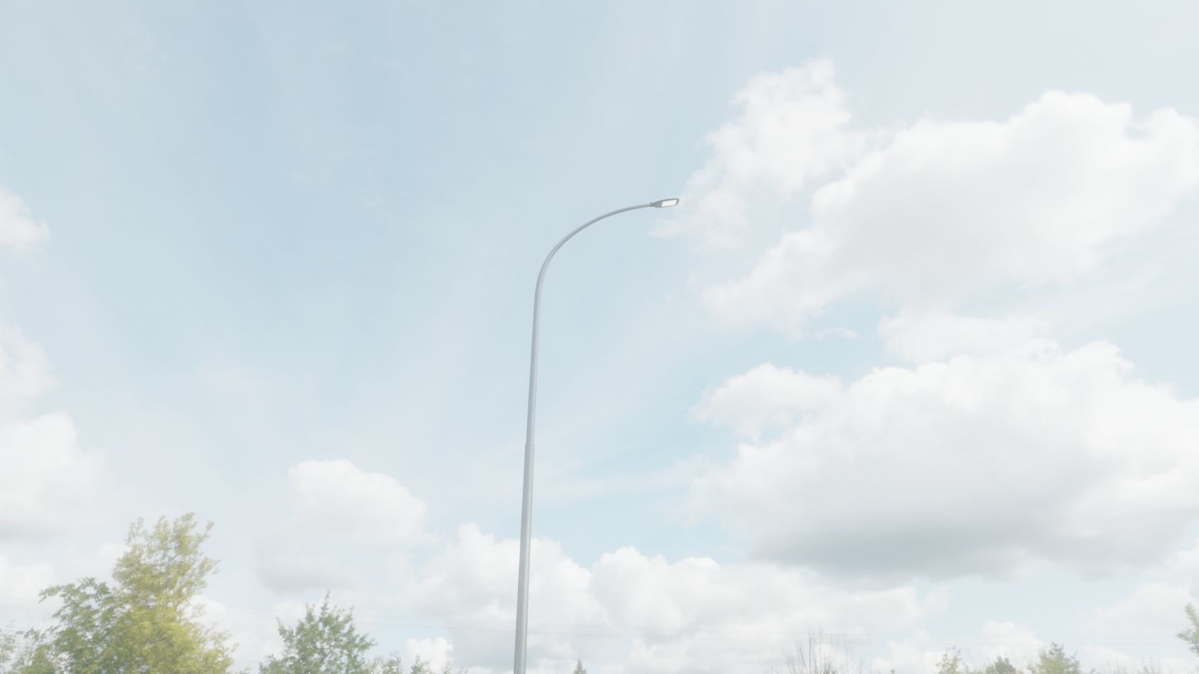 Street Light 12 version 15 10m with pole 1 Low-poly 3D model_38