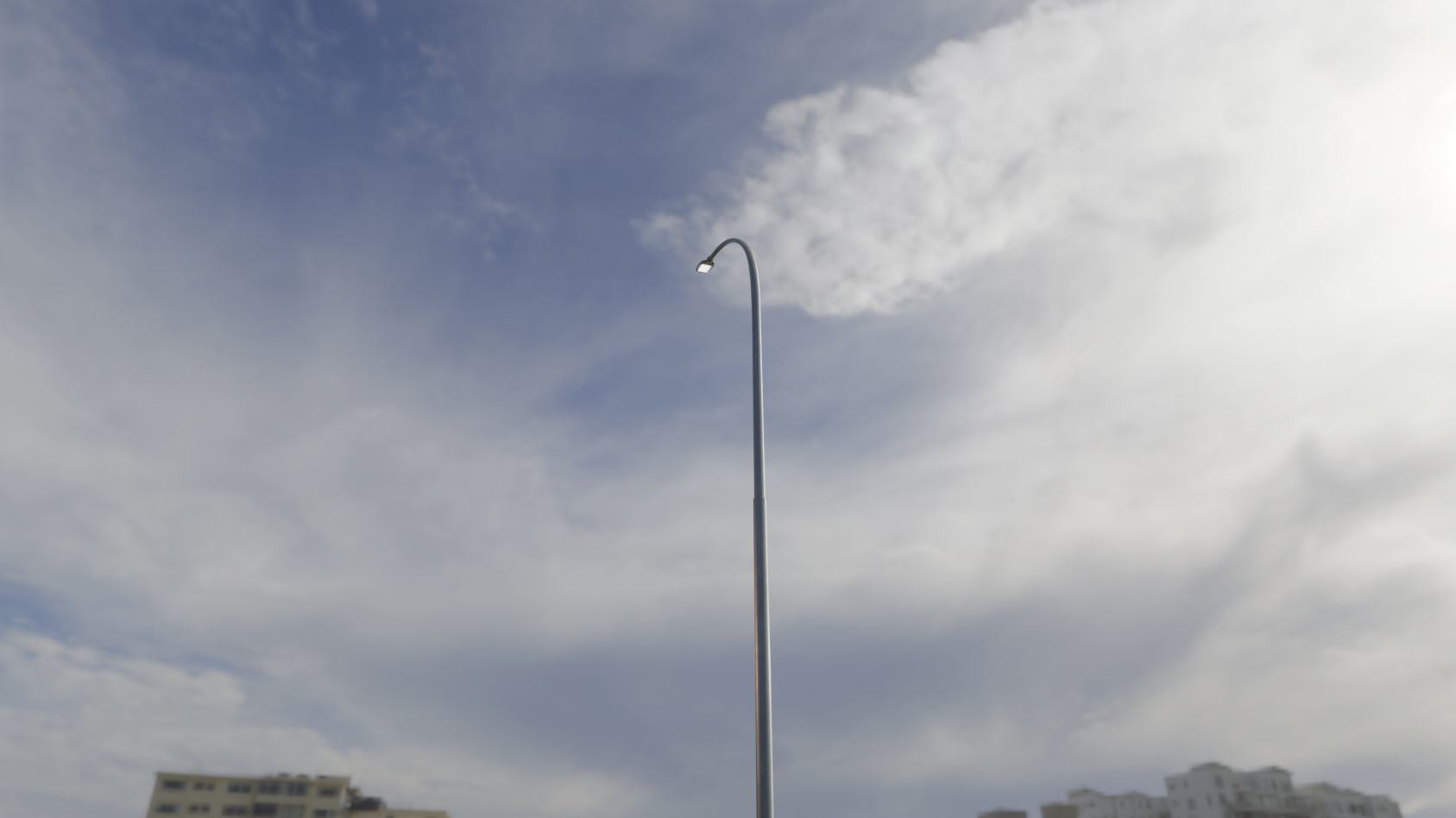 Street Light 12 version 15 10m with pole 1 Low-poly 3D model_94