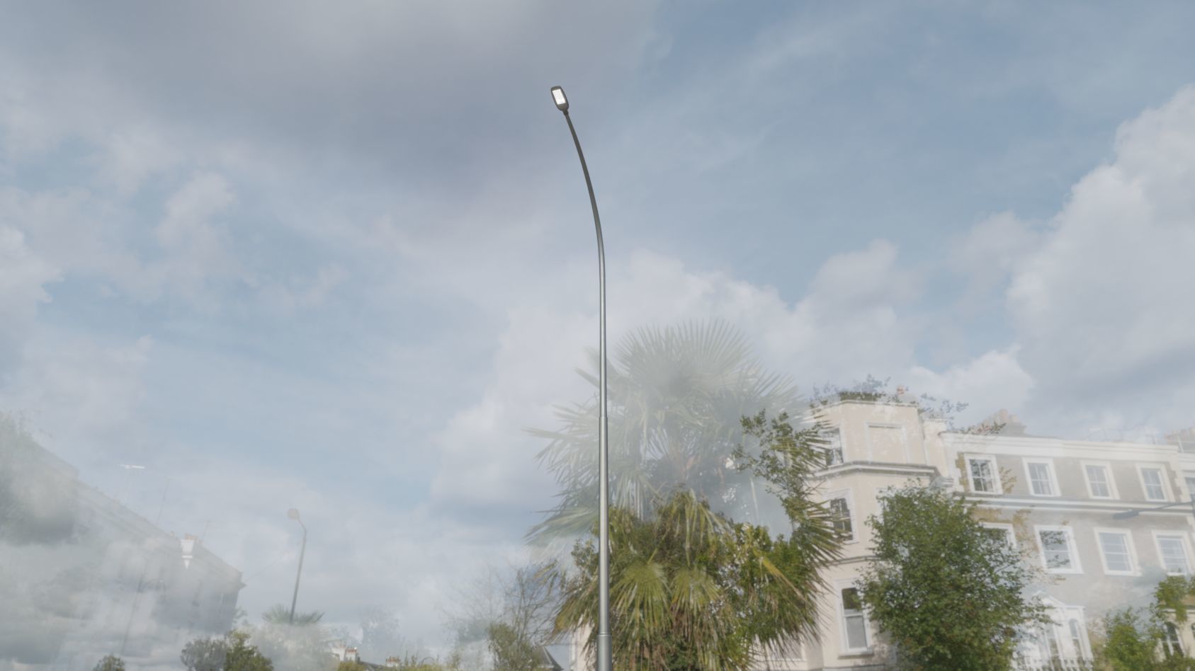 Street Light 12 version 15 10m with pole 1 Low-poly 3D model_16