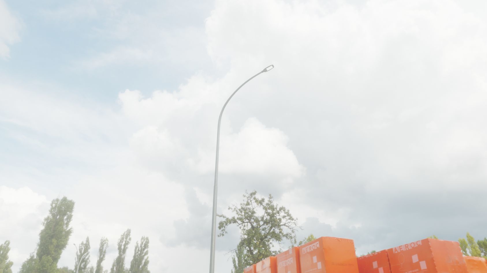 Street Light 12 version 15 10m with pole 1 Low-poly 3D model_41