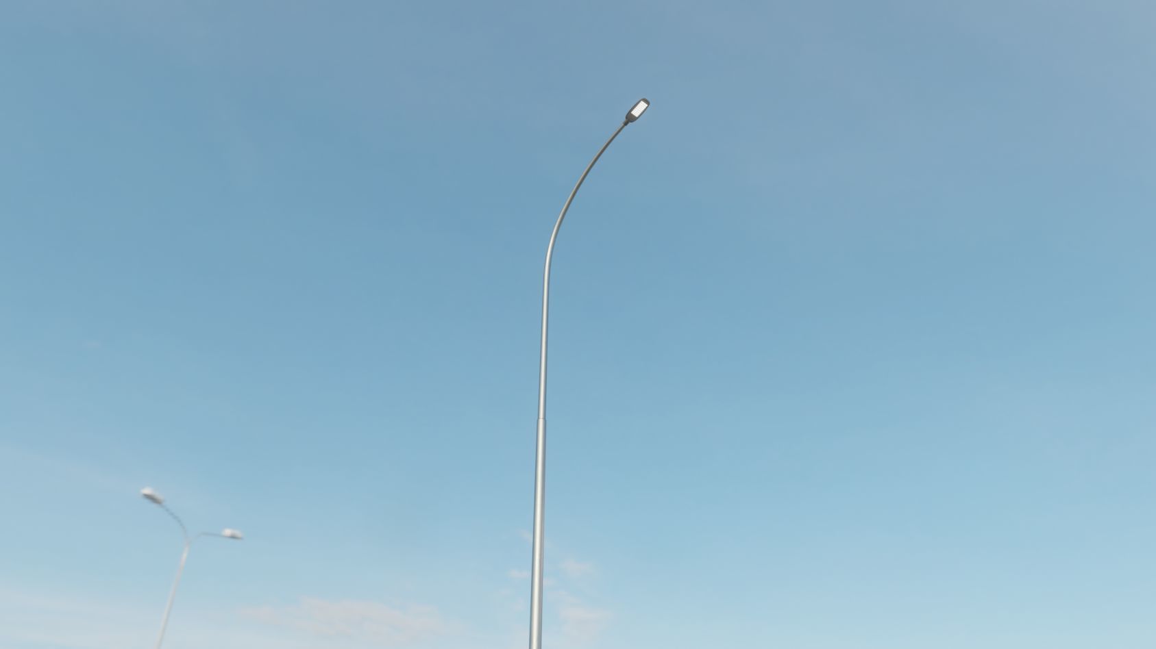 Street Light 12 version 15 10m with pole 1 Low-poly 3D model_76