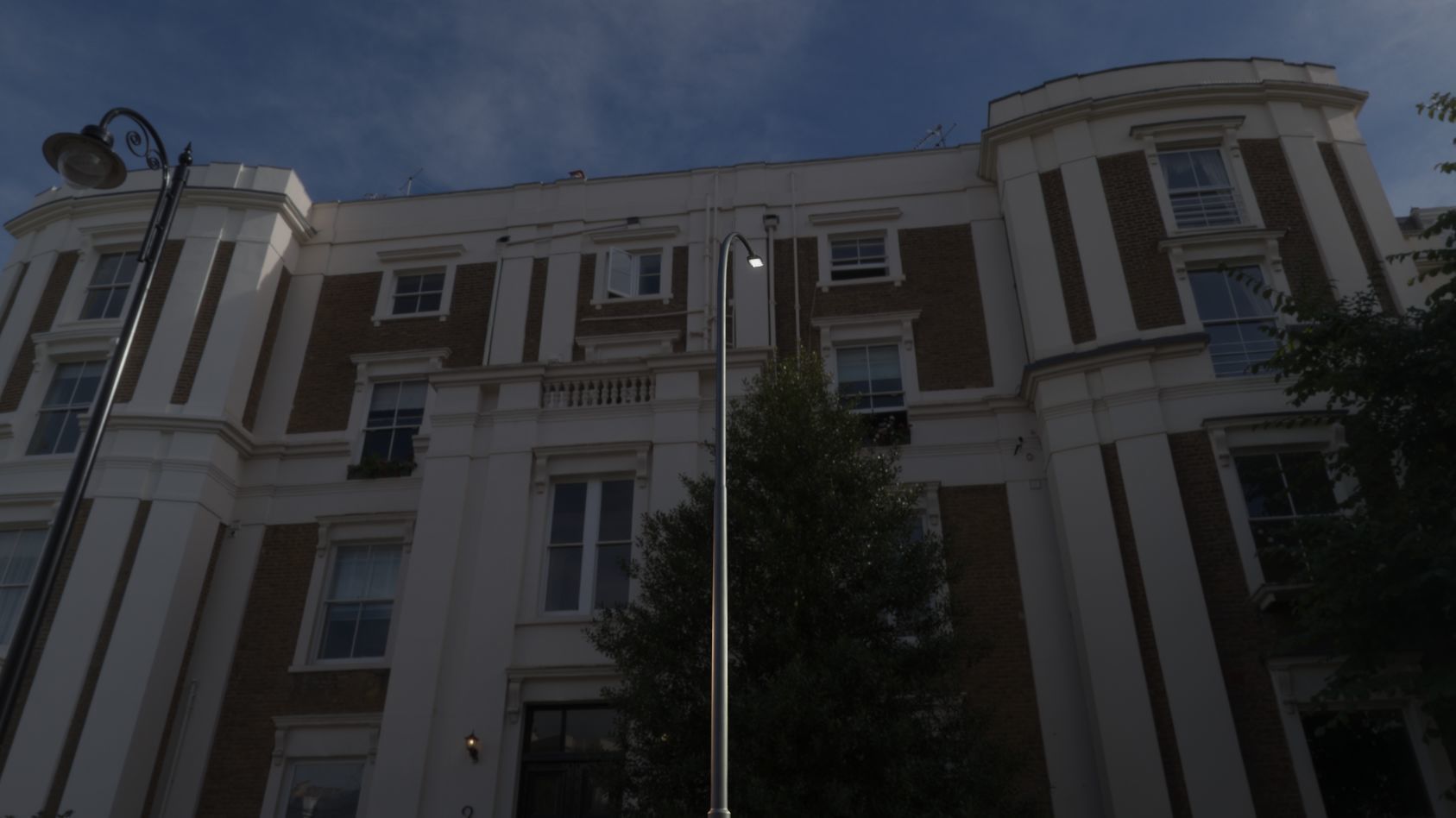 Street Light 12 version 15 10m with pole 1 Low-poly 3D model_97